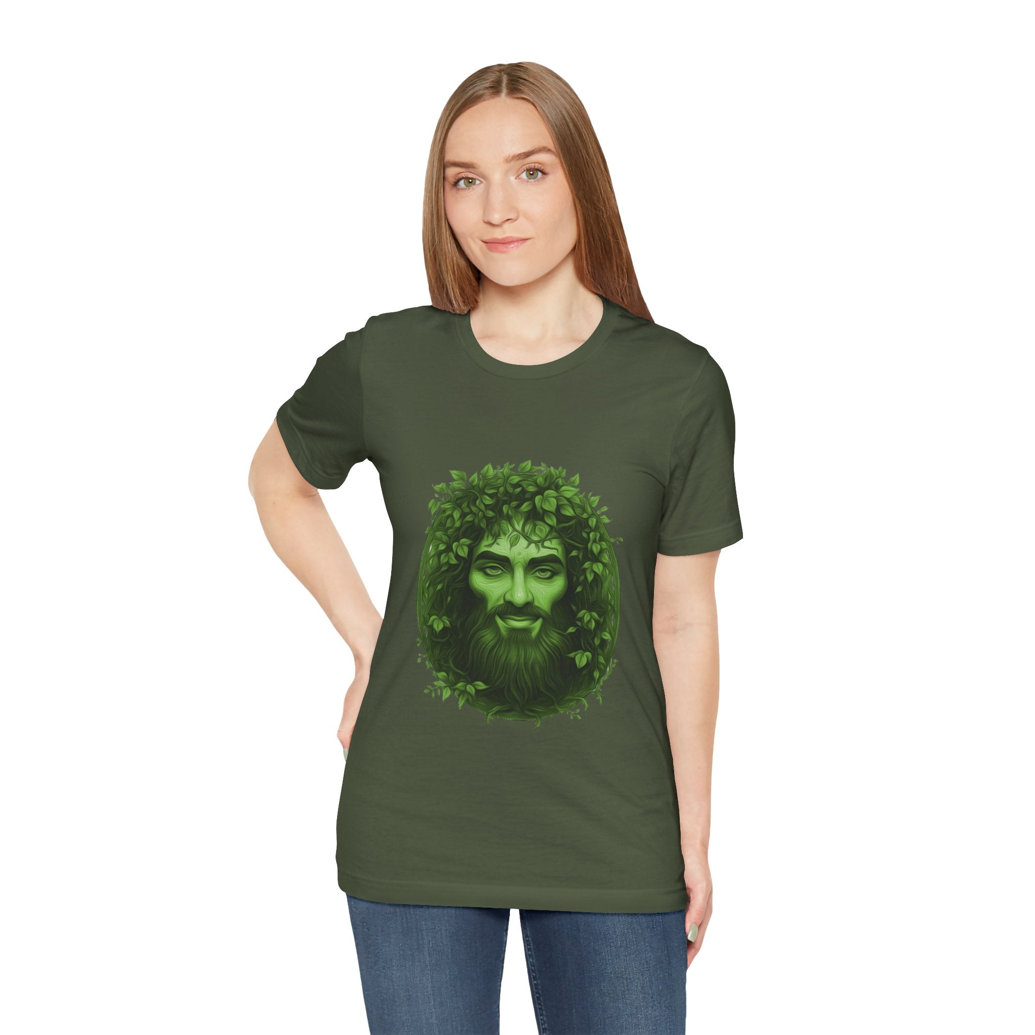 Green Man T-Shirt | Nature Spirit, Leaf Crown Folklore Tee