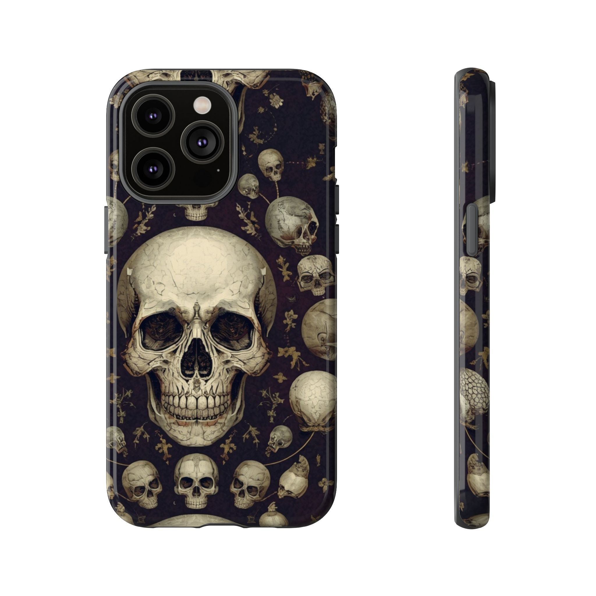 Skull Pattern Phone Case — Gothic Vintage Skull Design for iPhone