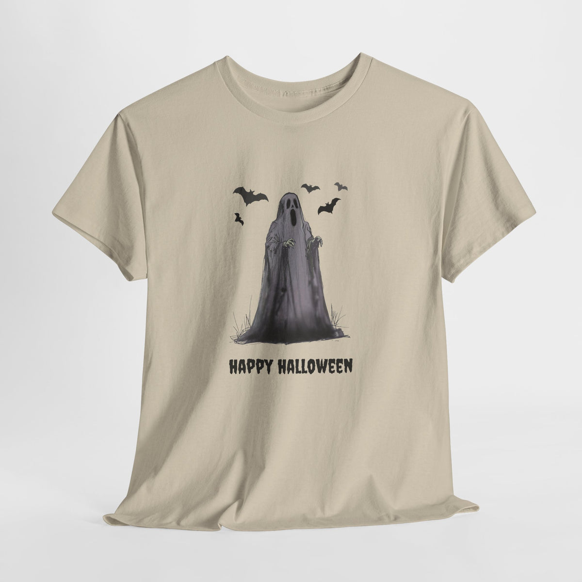 Happy Halloween Ghost Tee — Vintage Spooky Ghost Graphic T-Shirt