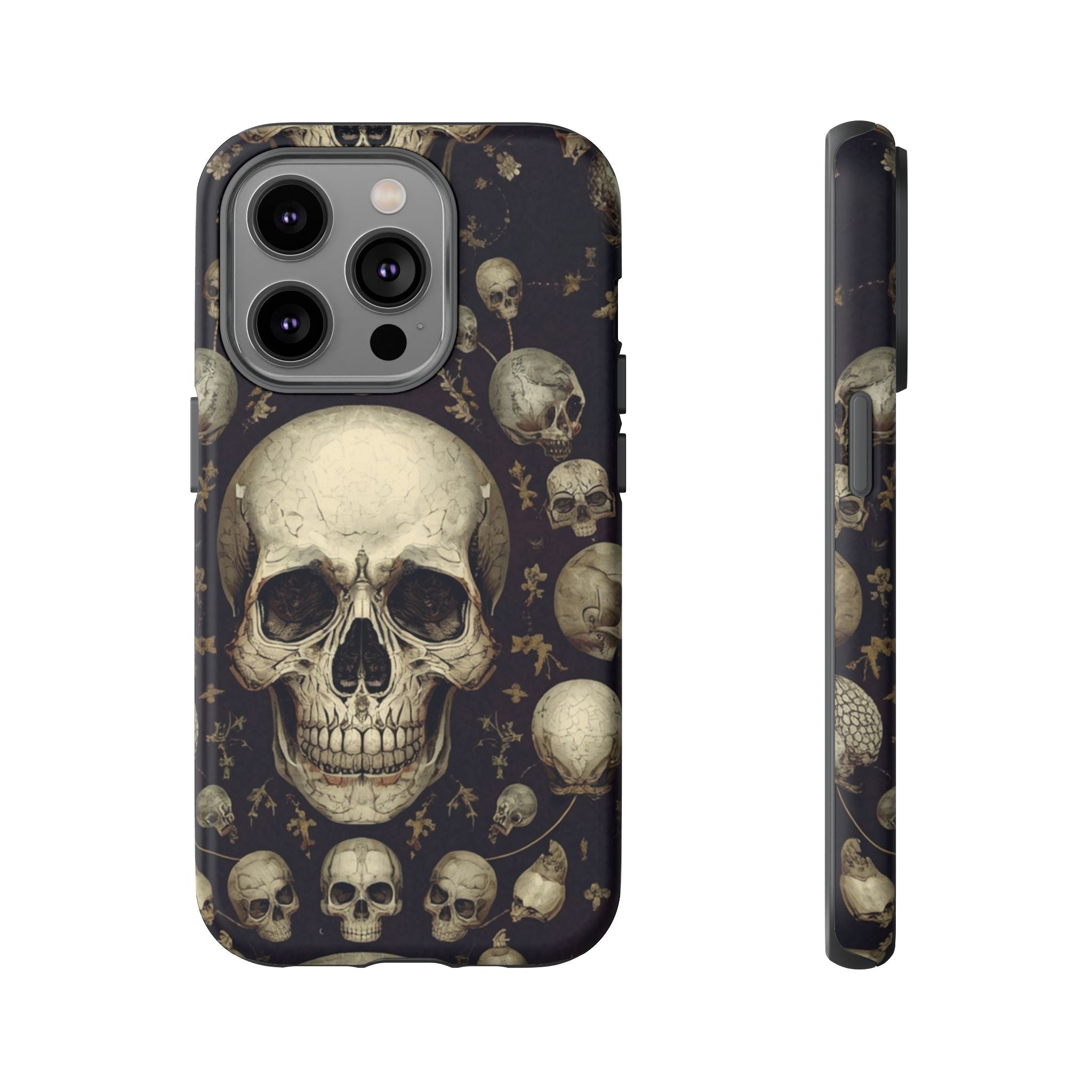 Skull Pattern Phone Case — Gothic Vintage Skull Design for iPhone