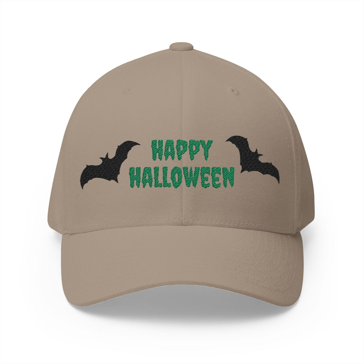 Happy Halloween Embroidered Cap with Bats