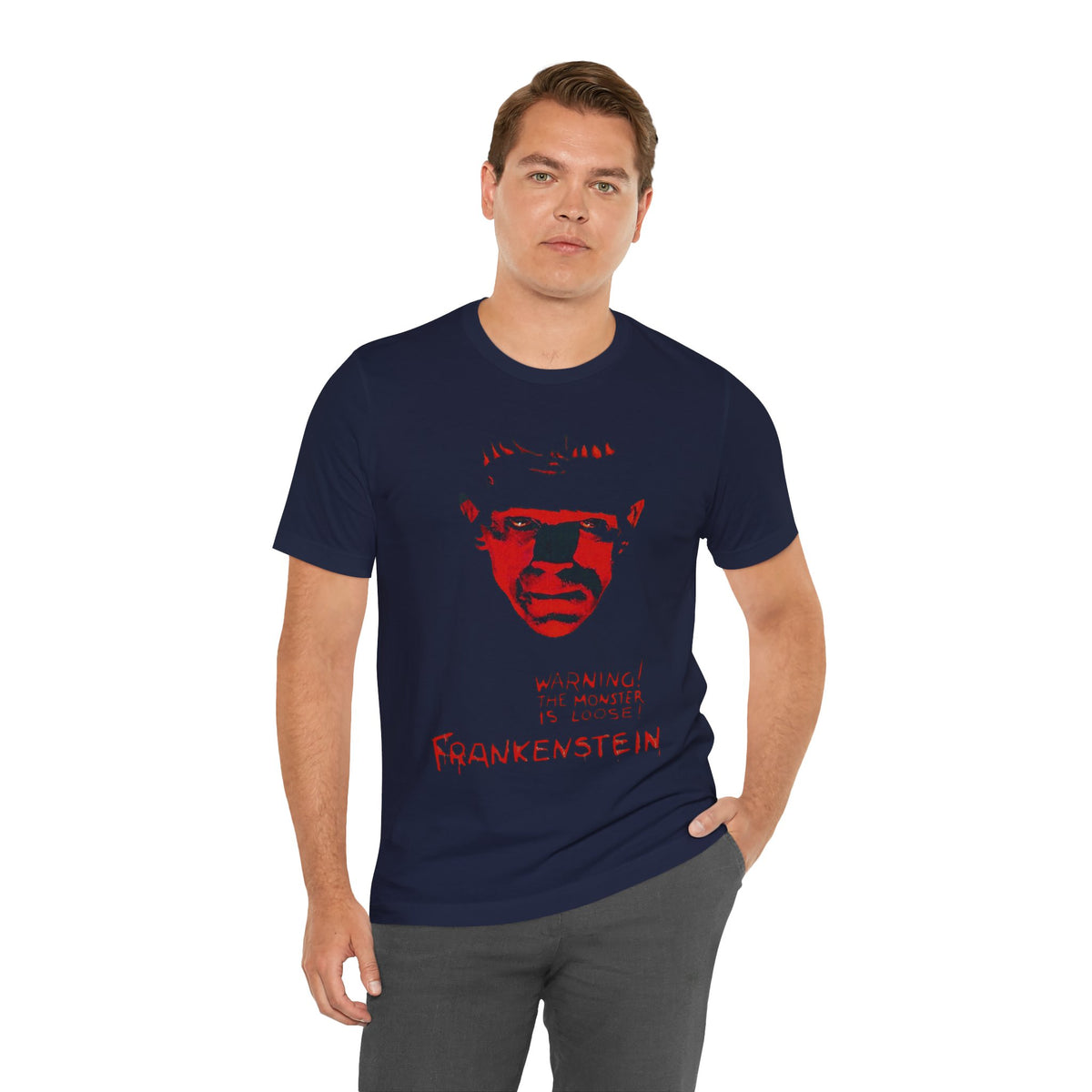 Red Frankenstein Poster T-Shirt | Horror Graphic Tee