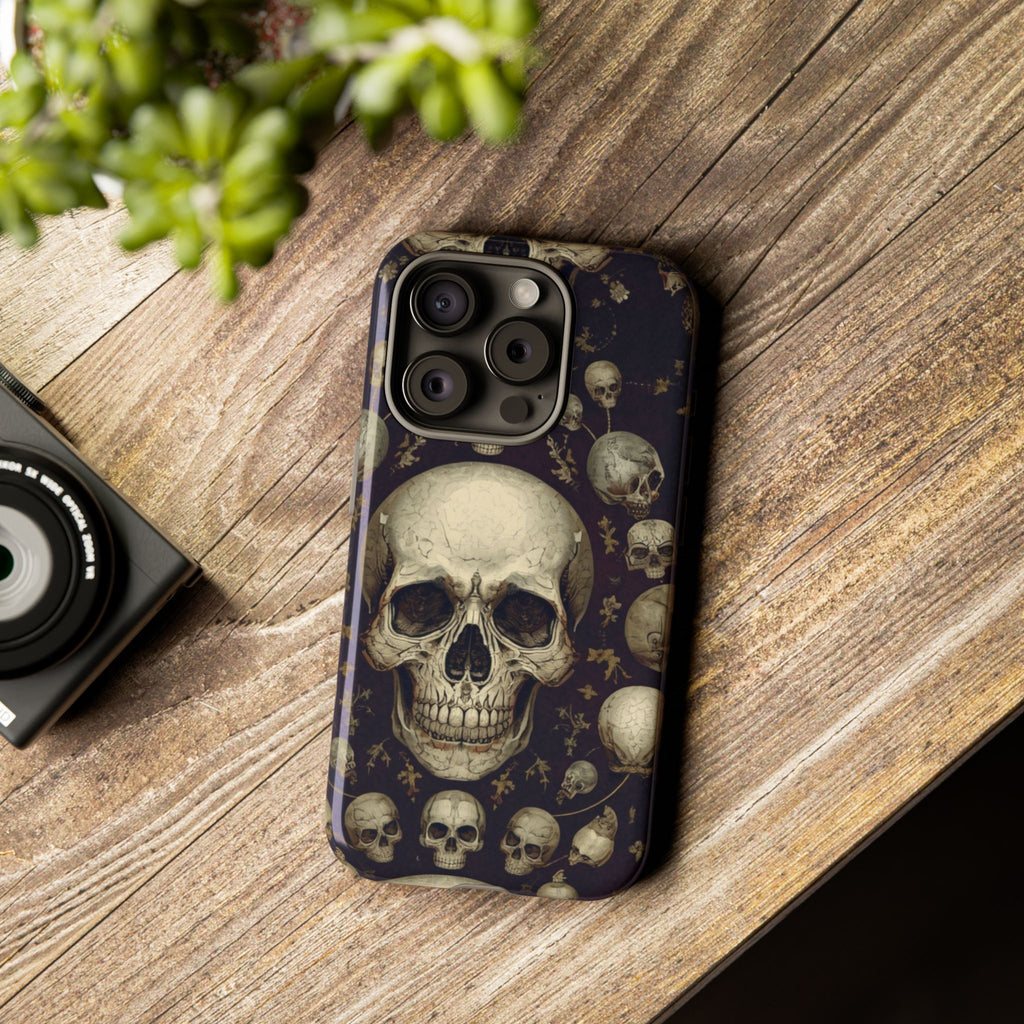 Skull Pattern Phone Case — Gothic Vintage Skull Design for iPhone