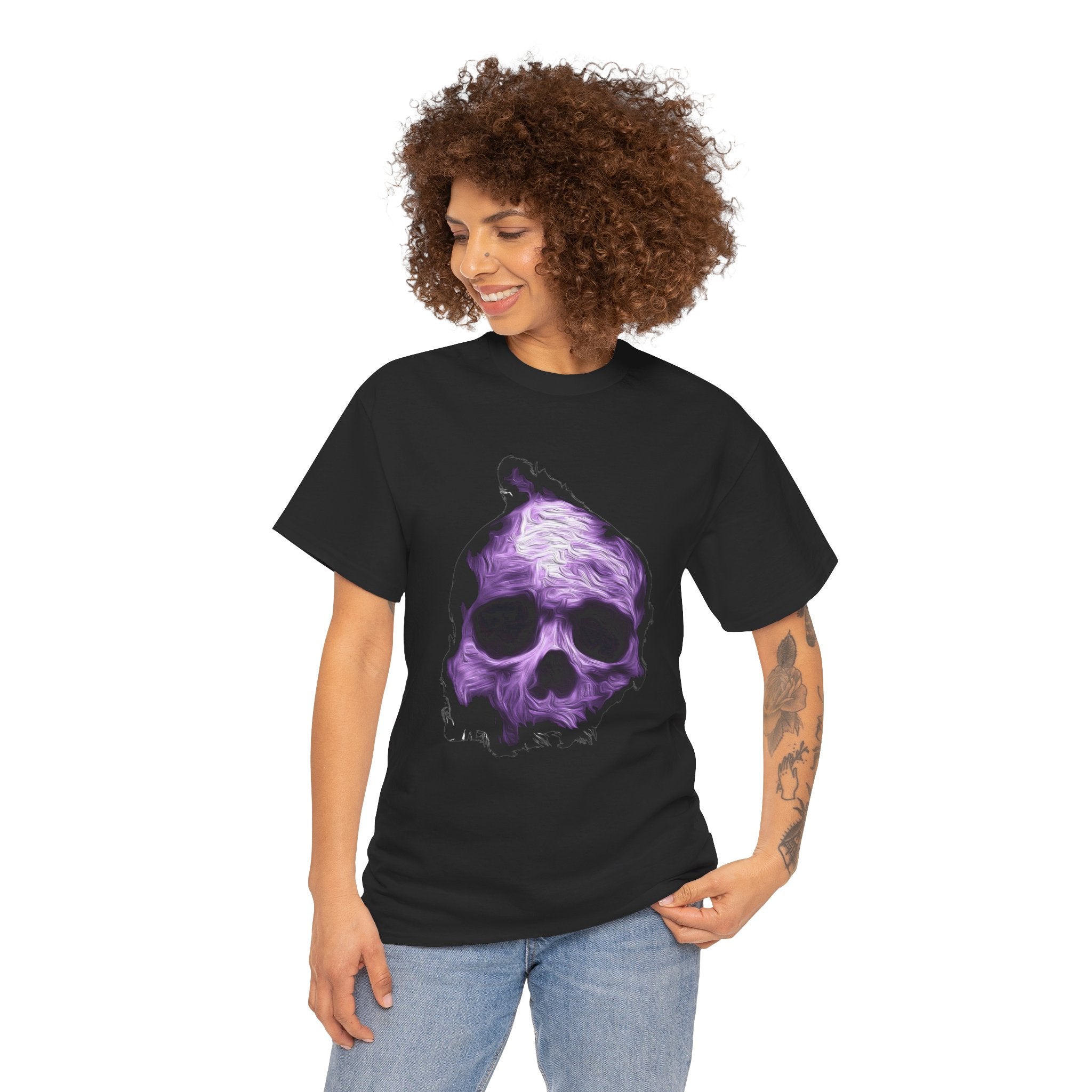 Purple Skull T-Shirt — Gothic Vaporwave Graphic Tee
