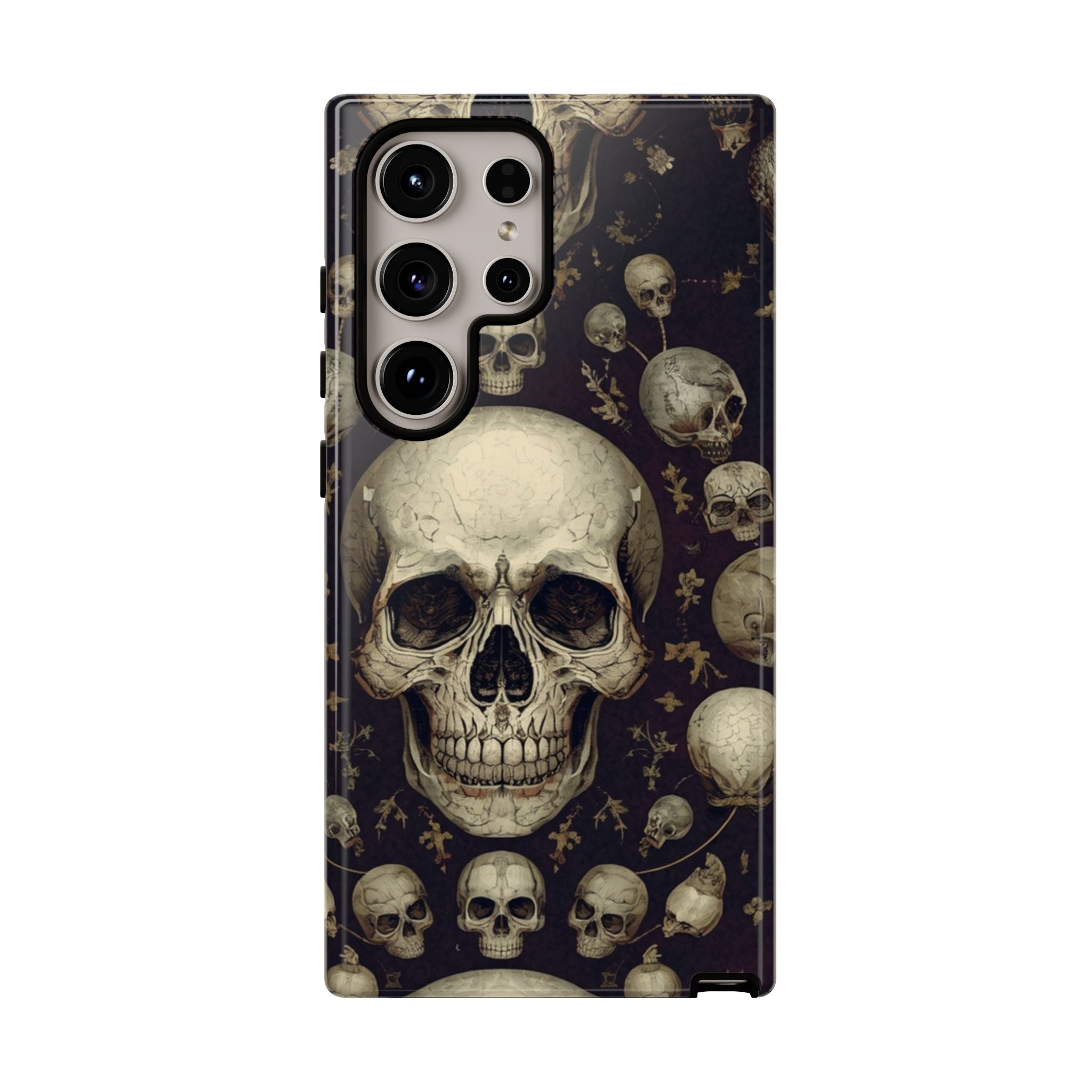 Skull Pattern Phone Case — Gothic Vintage Skull Design for iPhone