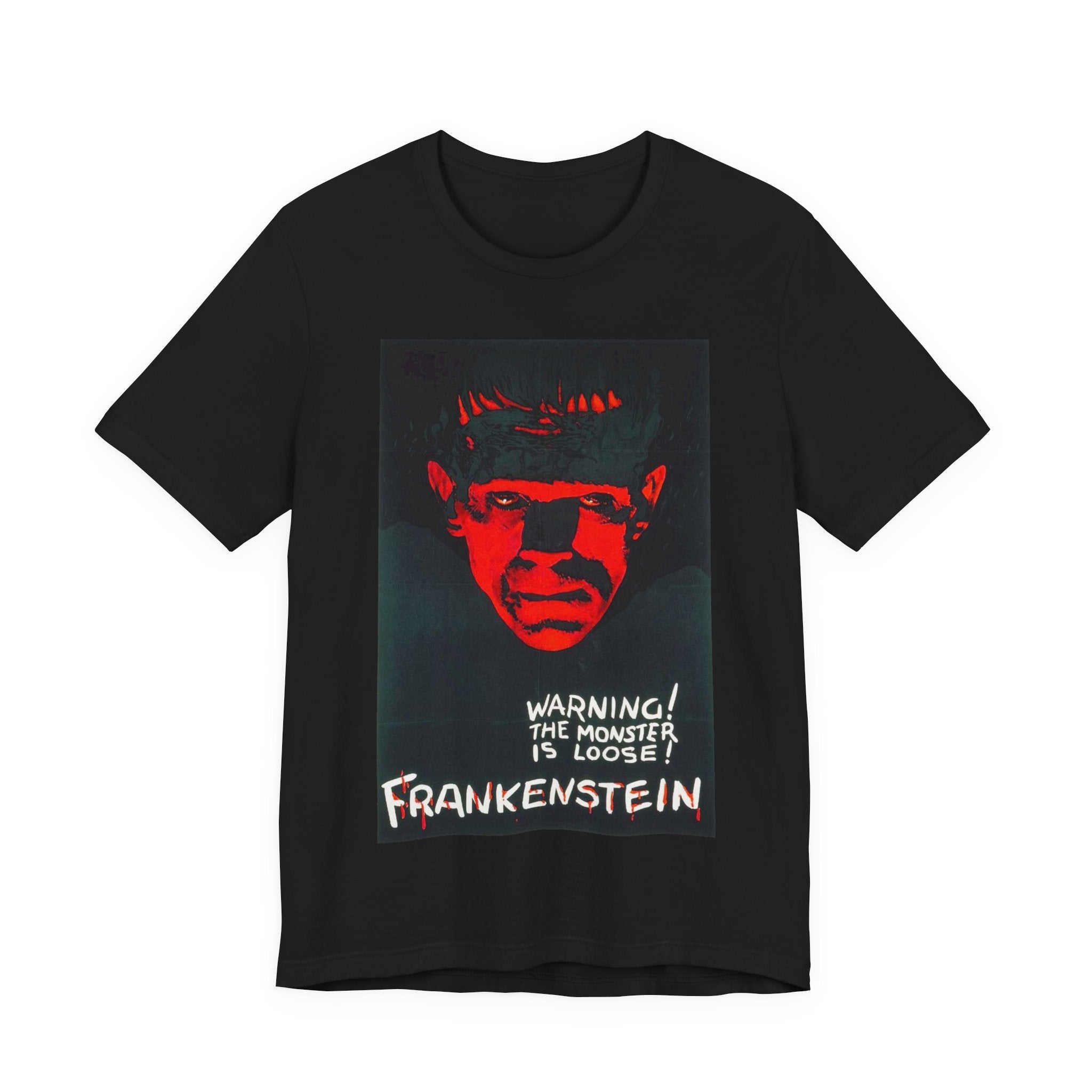 Red Frankenstein Poster T-Shirt | Horror Graphic Tee