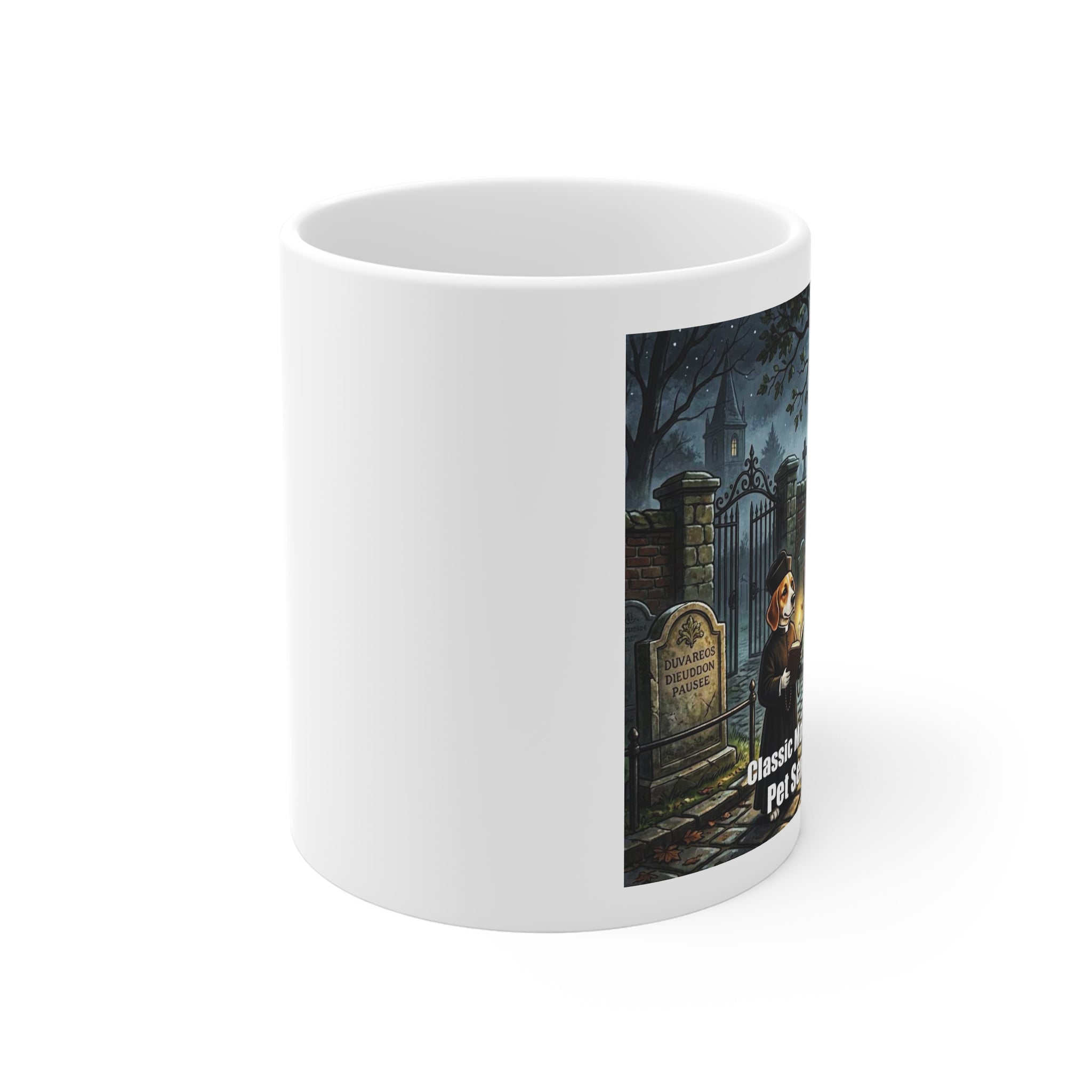 Classic Movies No 38 - Pet Seminary Coffee Mug — Spooky Cemetery Design