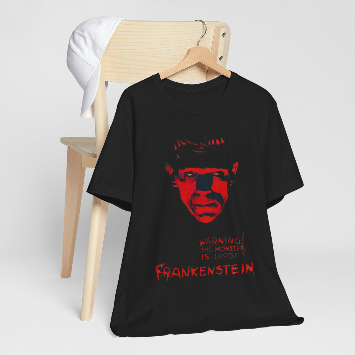 Red Frankenstein Poster T-Shirt | Horror Graphic Tee