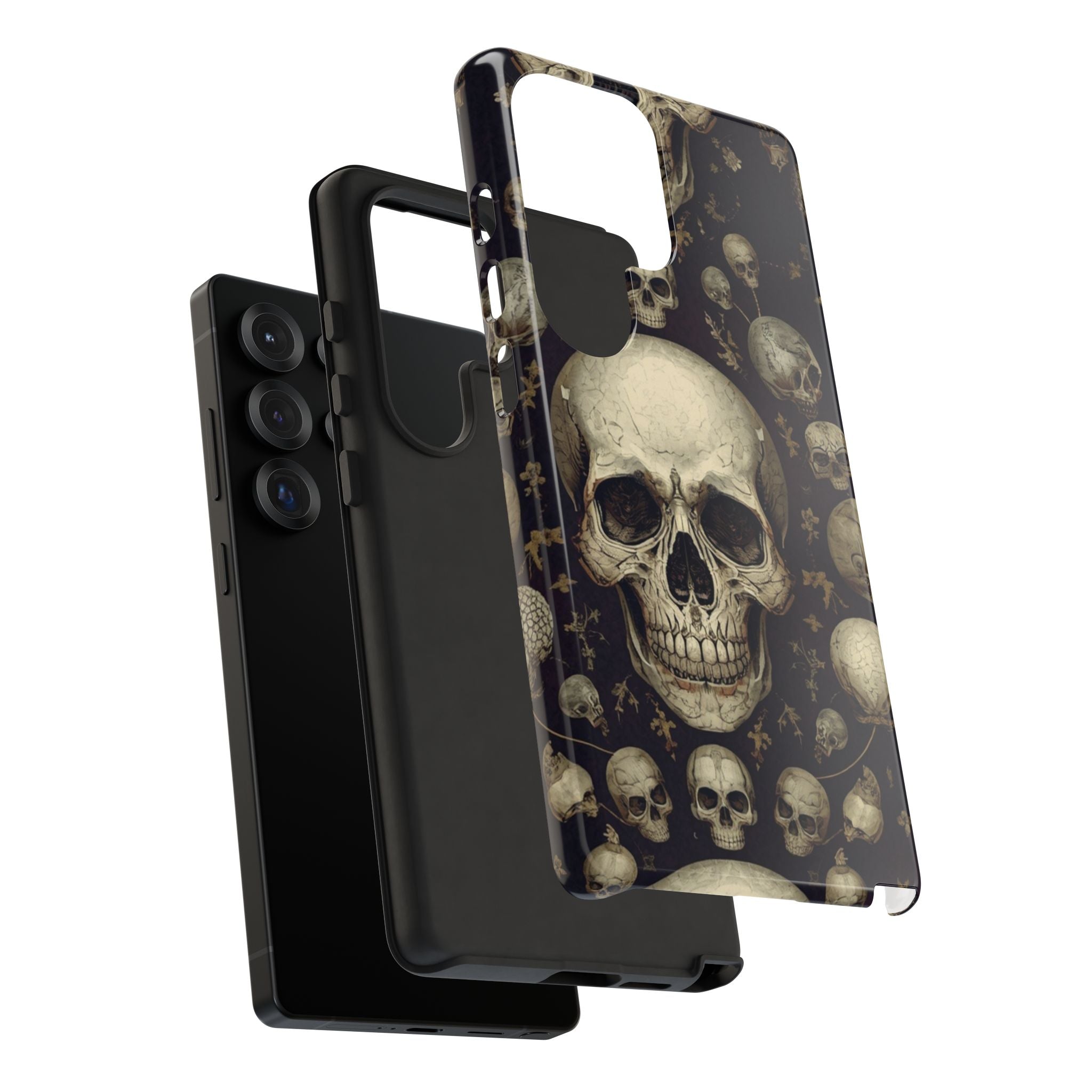 Skull Pattern Phone Case — Gothic Vintage Skull Design for iPhone
