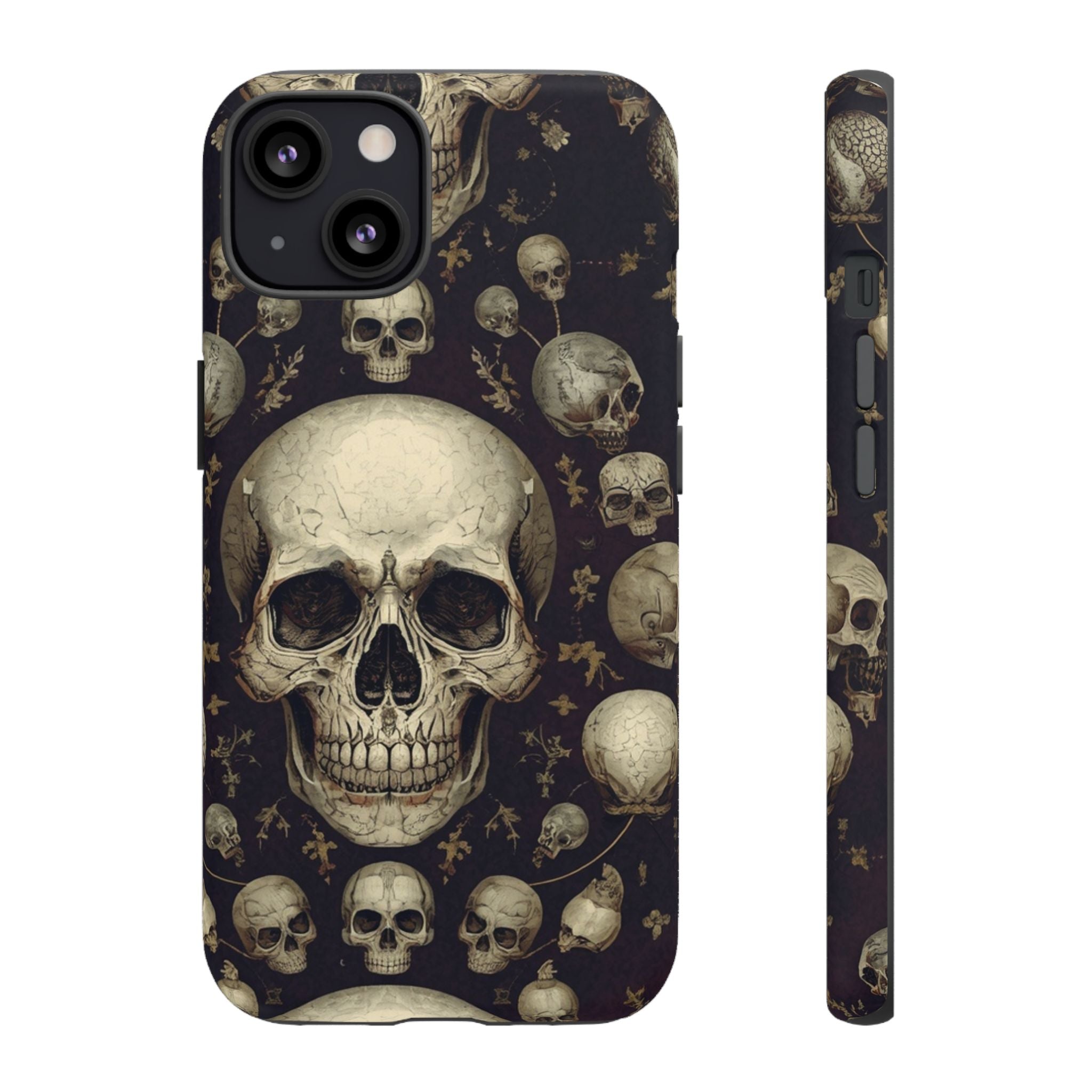 Skull Pattern Phone Case — Gothic Vintage Skull Design for iPhone