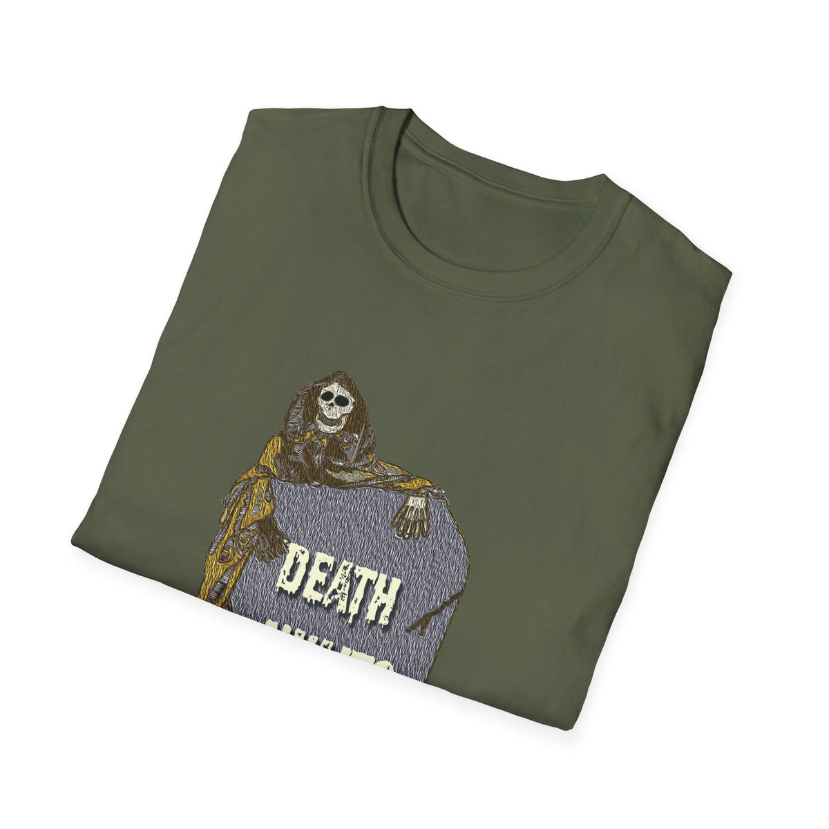 Death Awaits You T-Shirt — Grim Reaper Vintage Goth Tee
