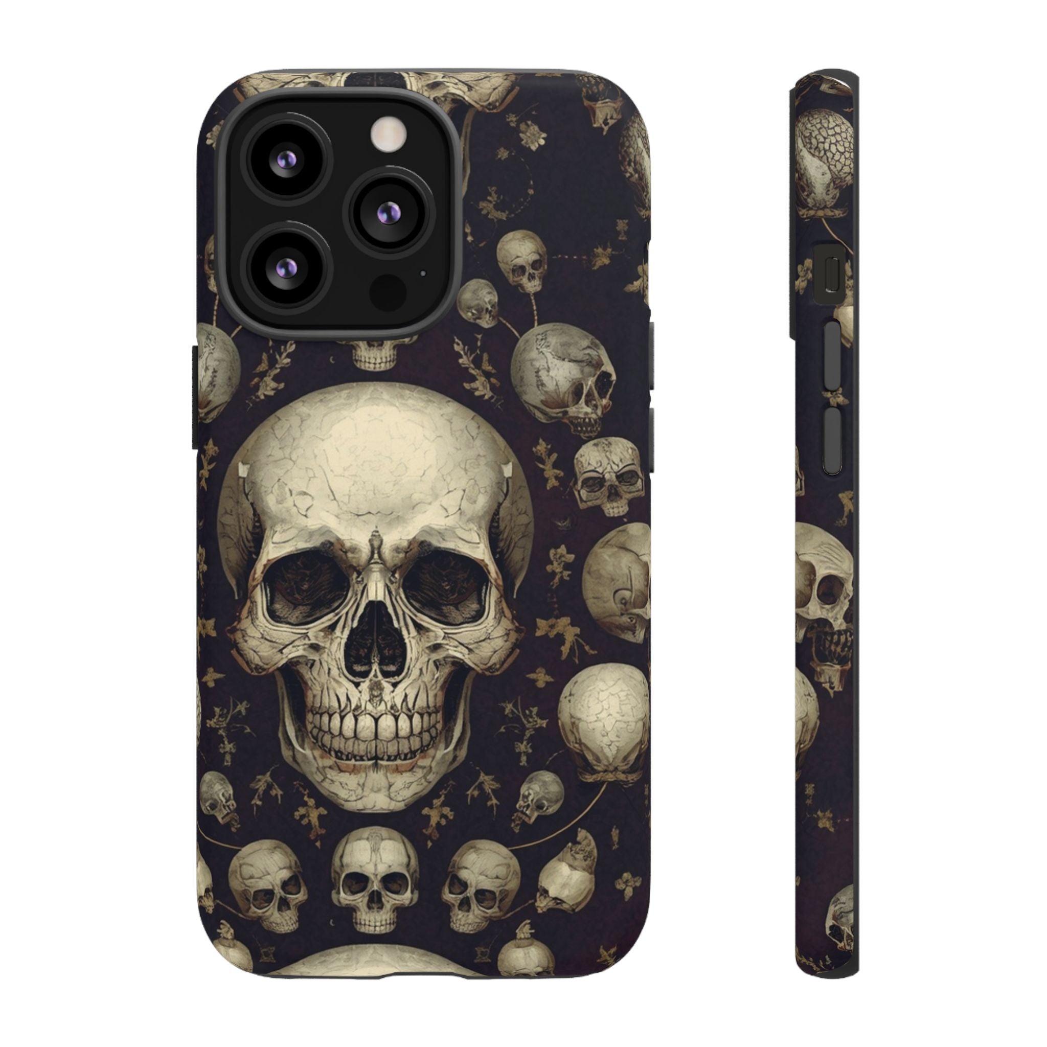 Skull Pattern Phone Case — Gothic Vintage Skull Design for iPhone