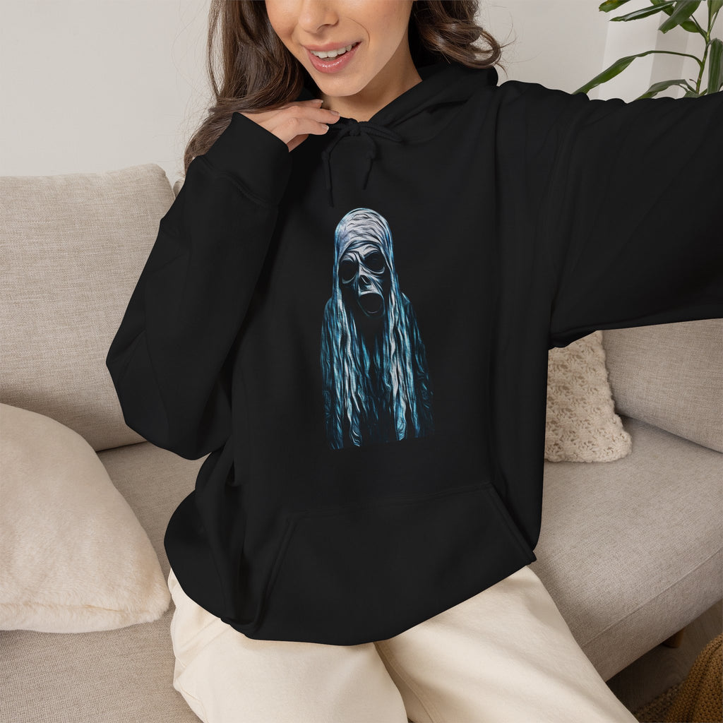 Screaming Ghoul Hoodie – Blue Haunting Portrait Hooded Sweatshirt