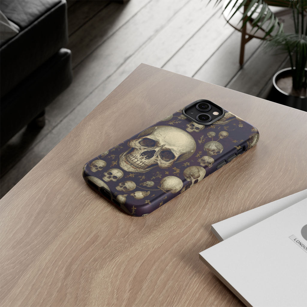 Skull Pattern Phone Case — Gothic Vintage Skull Design for iPhone