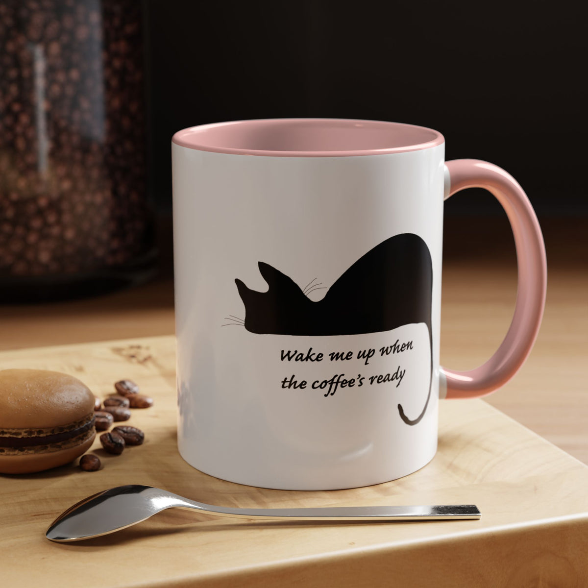 Coffee Mug — "Wake Me Up When The Coffee’s Ready" Cat Accent Mug (11/15oz)