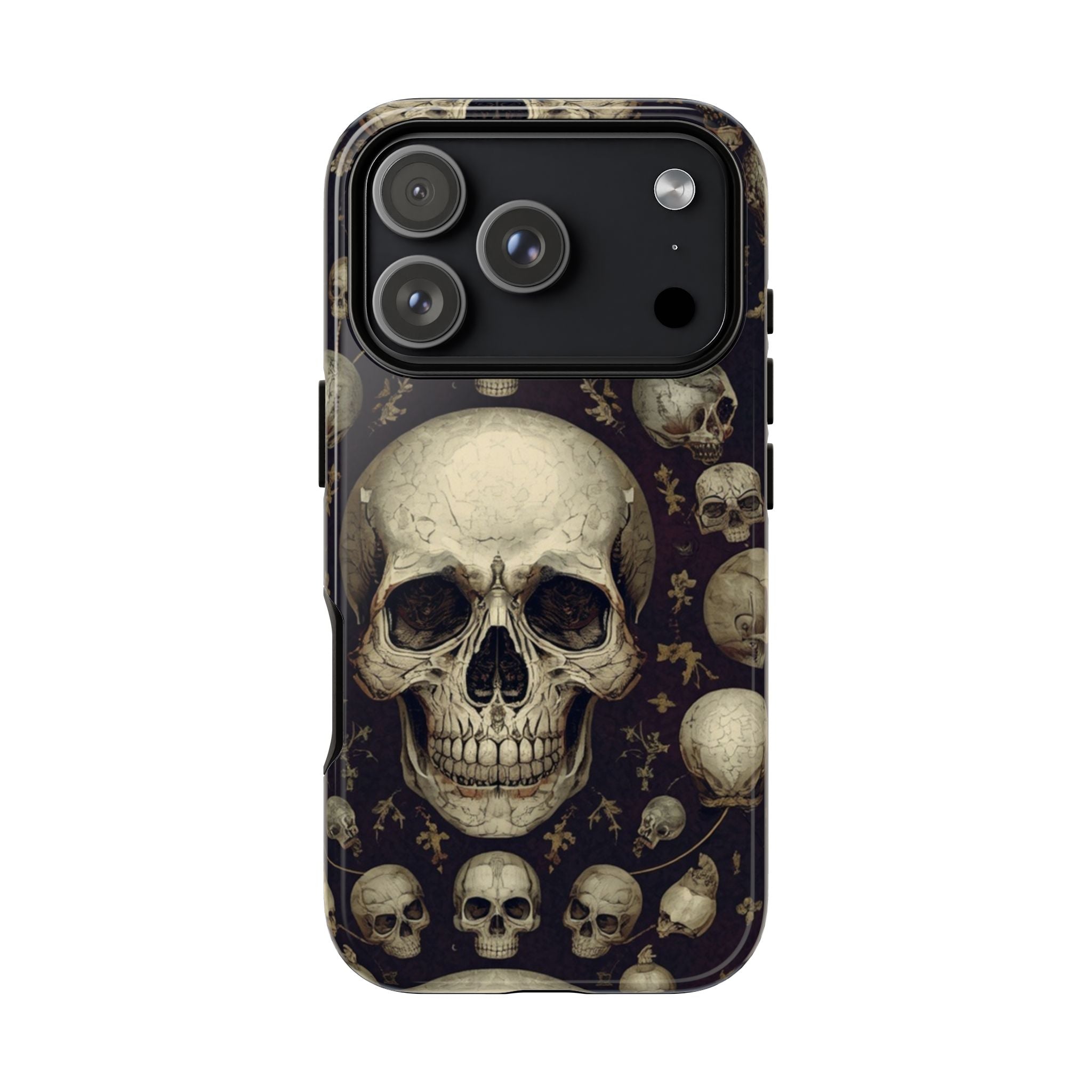 Skull Pattern Phone Case — Gothic Vintage Skull Design for iPhone