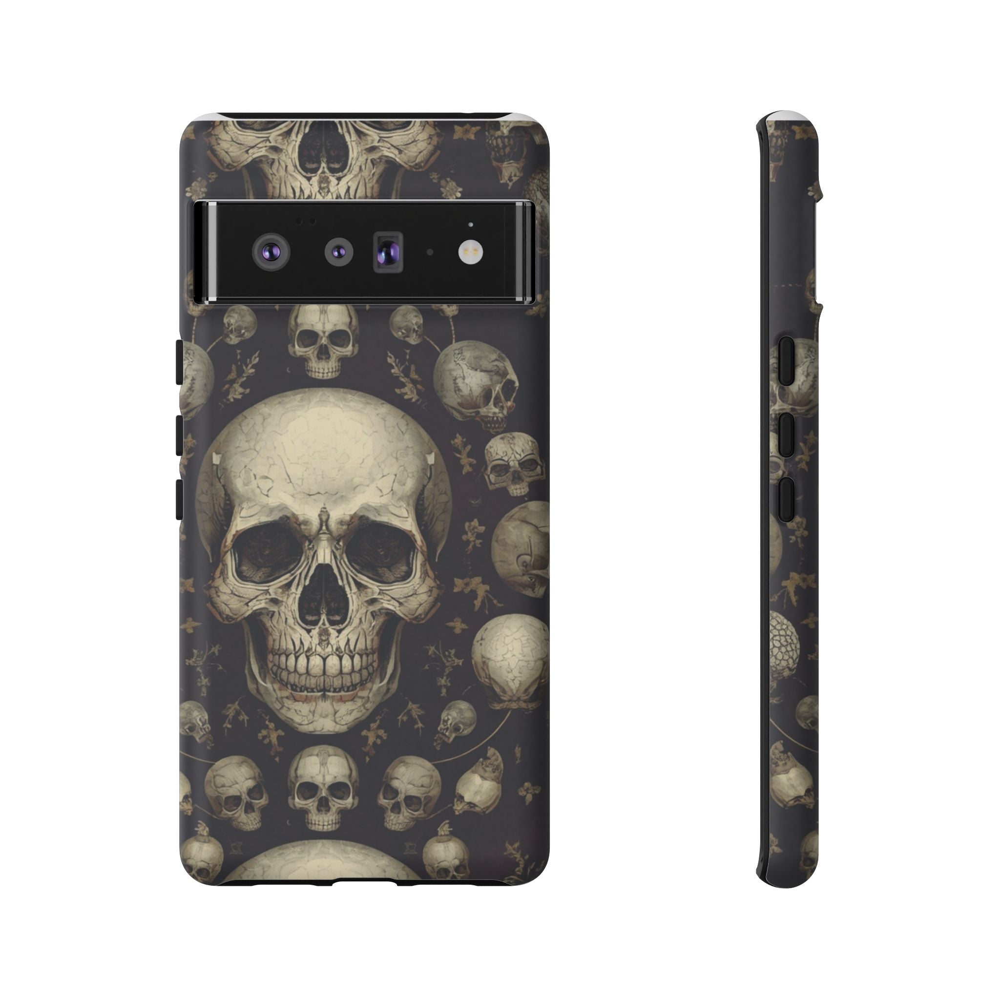 Skull Pattern Phone Case — Gothic Vintage Skull Design for iPhone
