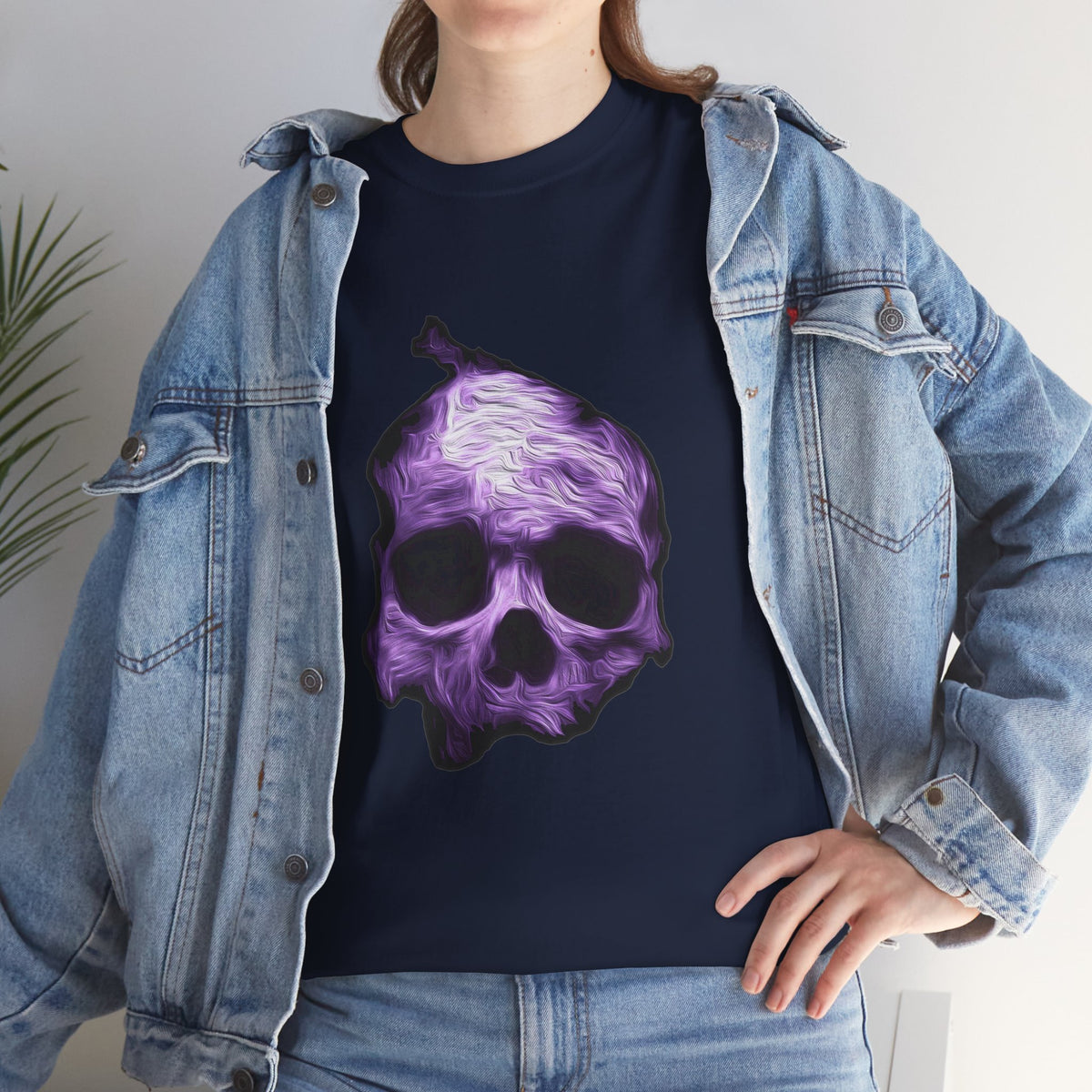 Purple Skull T-Shirt — Gothic Vaporwave Graphic Tee
