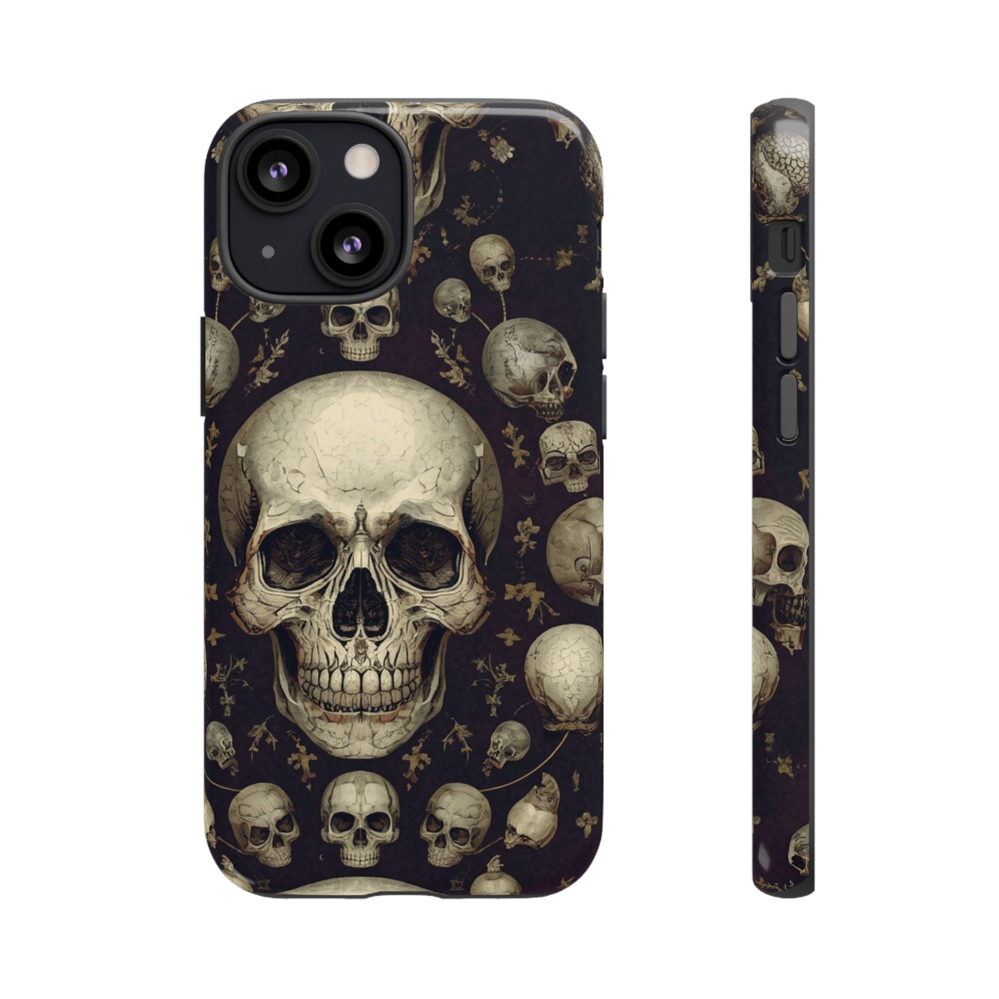 Skull Pattern Phone Case — Gothic Vintage Skull Design for iPhone