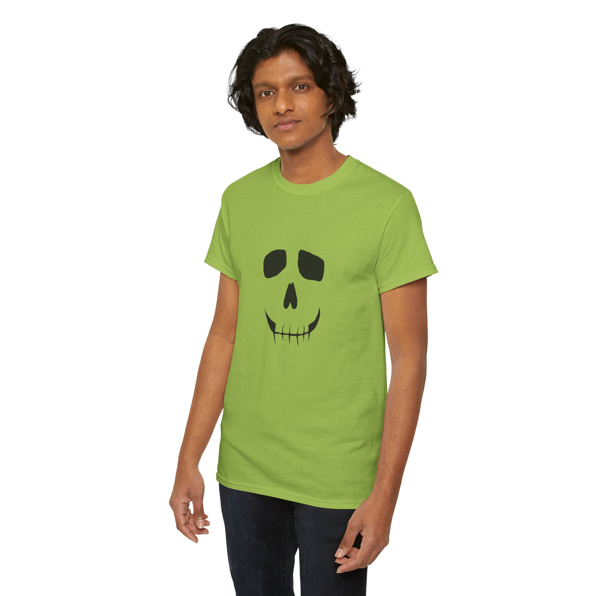 Skull Face Graphic Tee — Minimal Halloween Skull T-Shirt