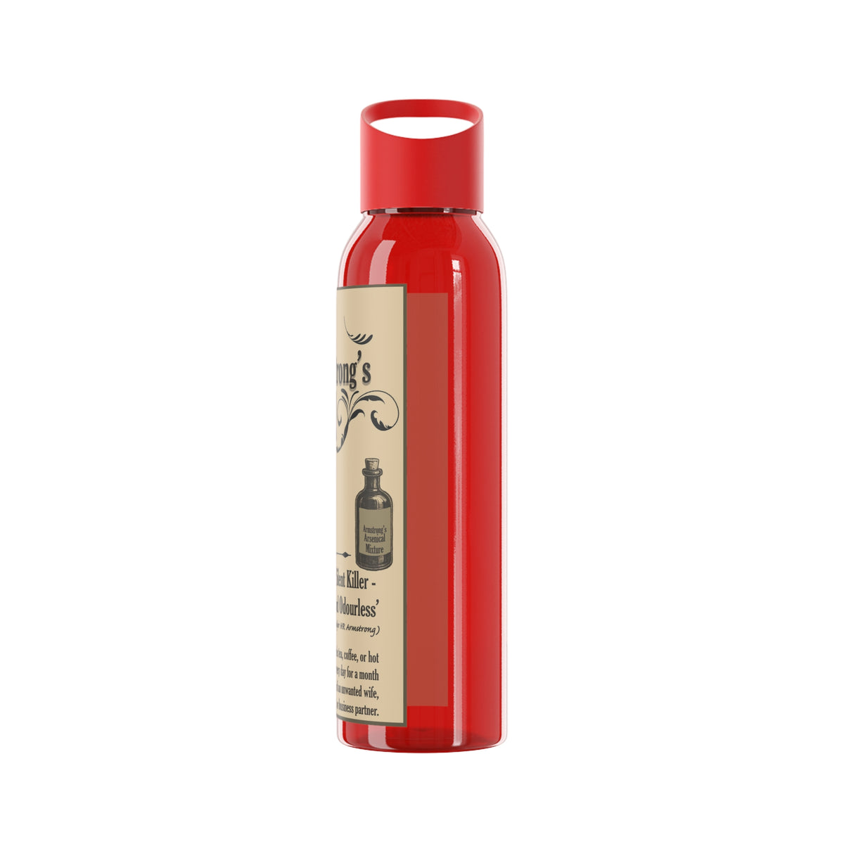 Vintage Arsenic Mixture Water Bottle — Novelty Apothecary Label