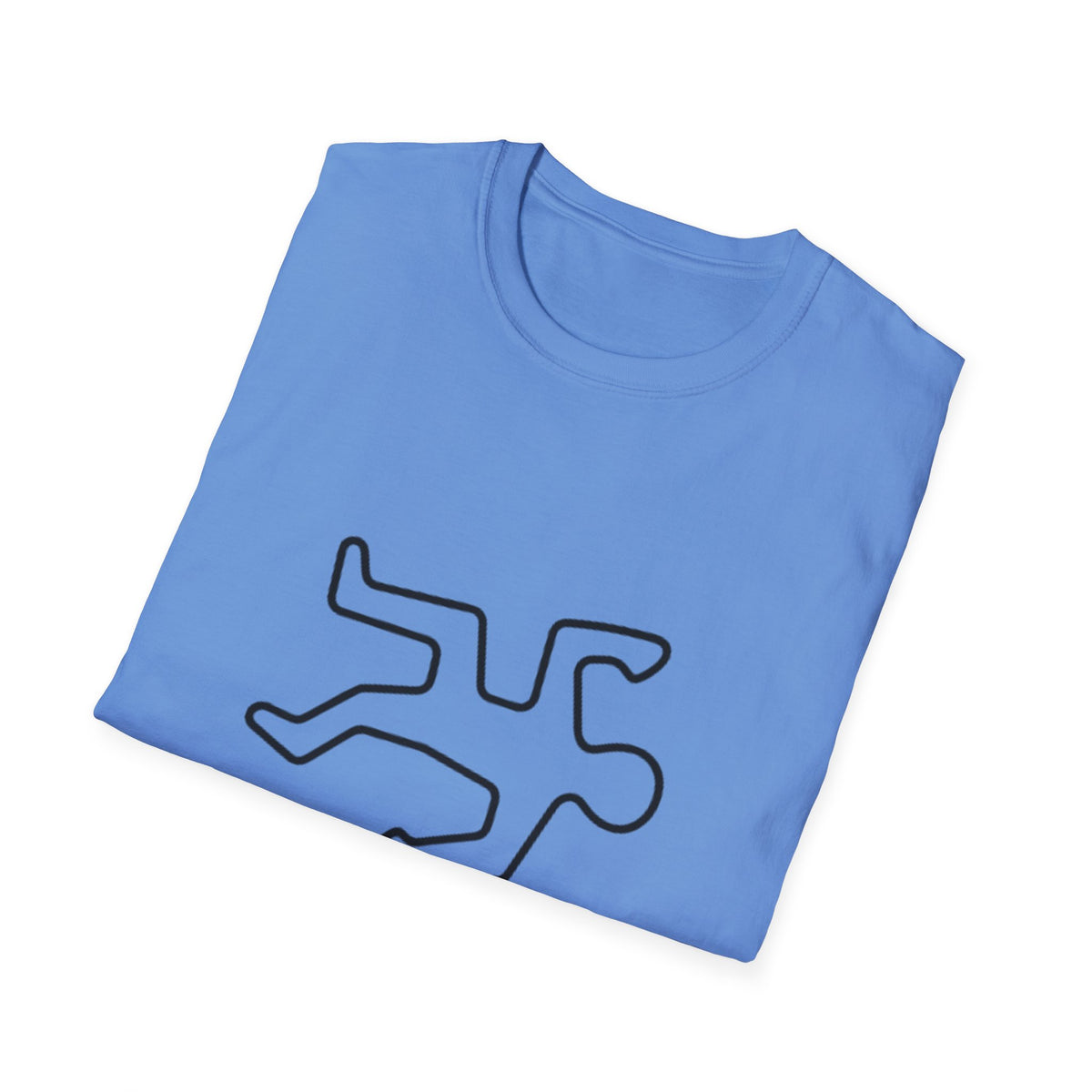 Crime Scene T-Shirt – Minimal Chalk Outline Graphic Tee