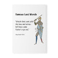 Notebook — 'Famous Last Words' Medieval Quote Journal