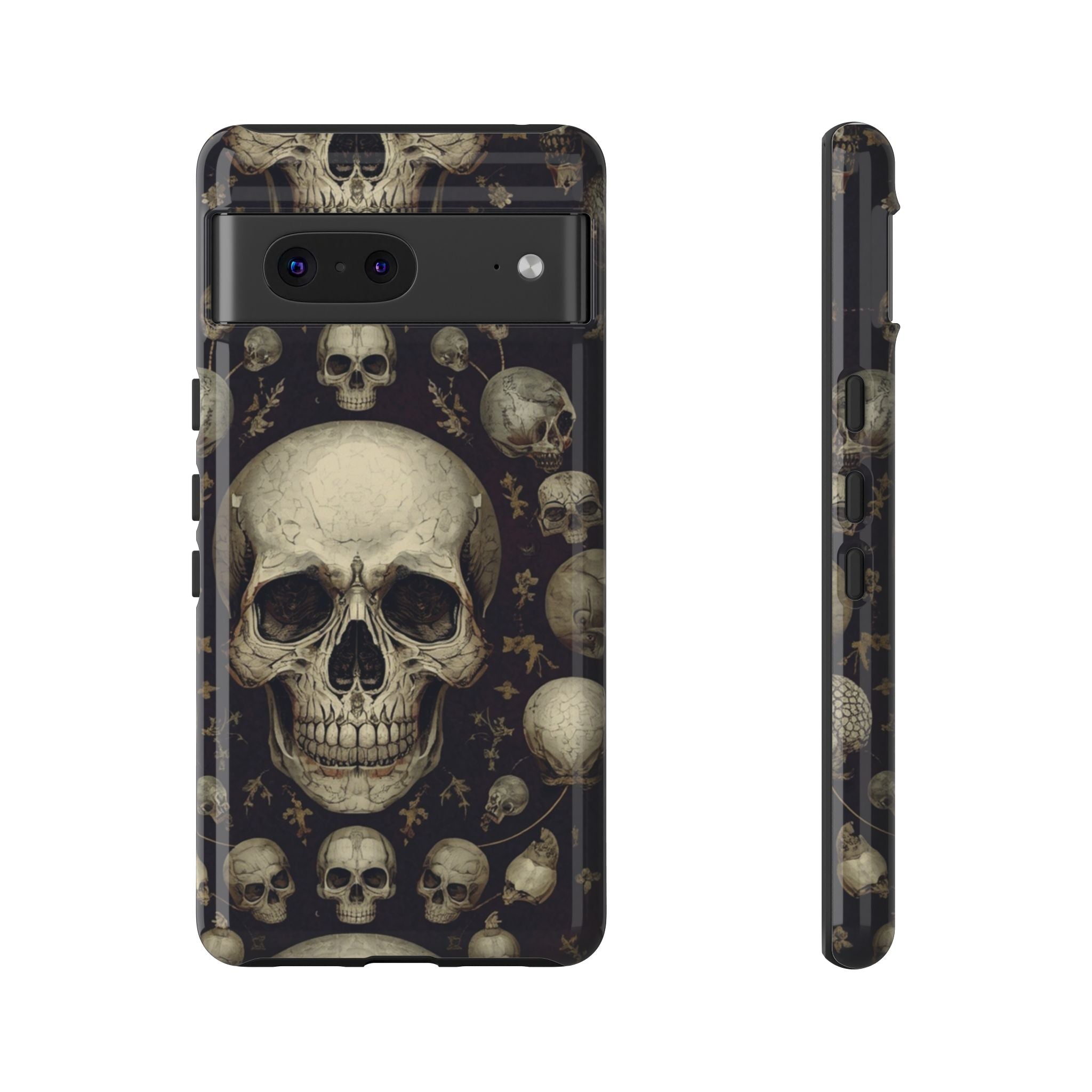 Skull Pattern Phone Case — Gothic Vintage Skull Design for iPhone