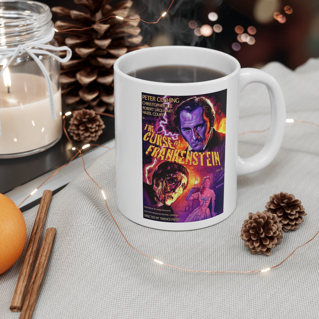 Curse of Frankenstein Poster Mug — Vintage Horror Movie Coffee Cup