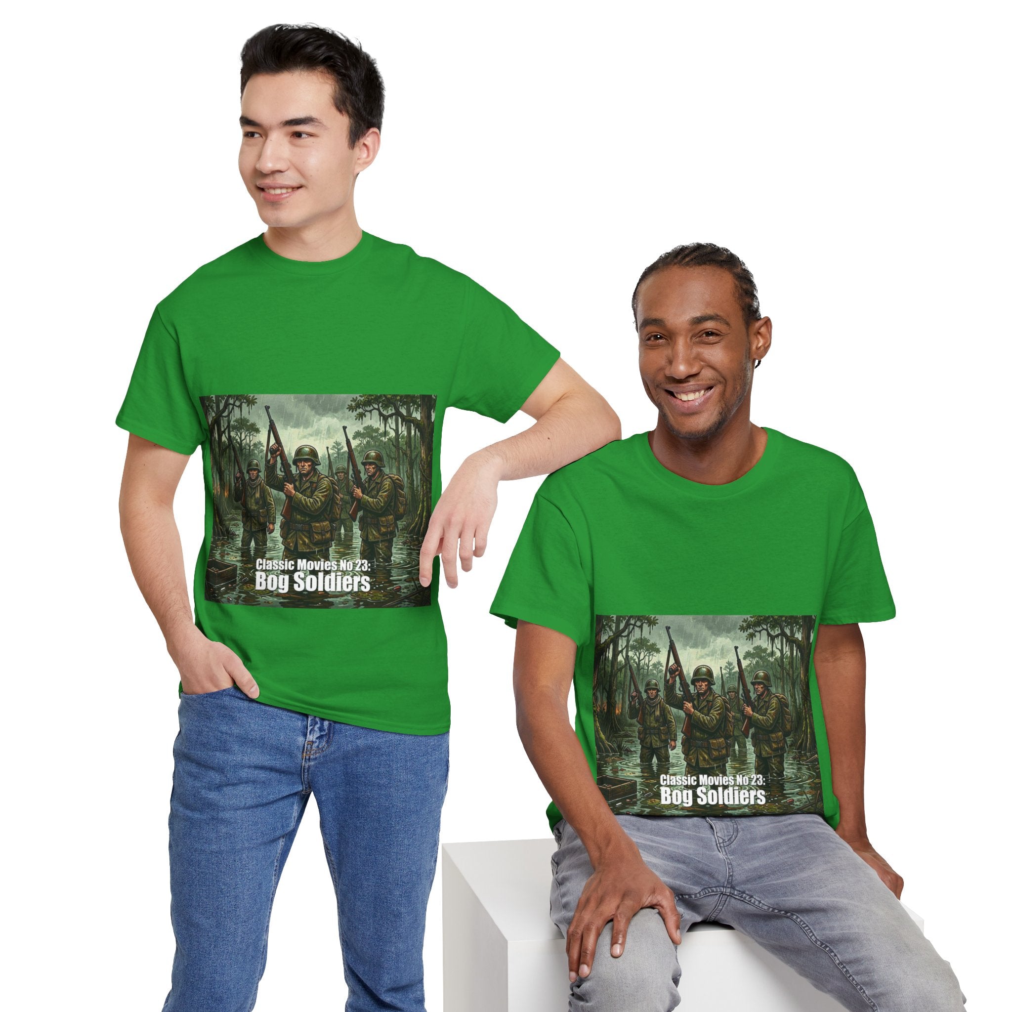 Classic Movies No 23 - Bog Soldiers T-Shirt — Parody Military Swamp Scene