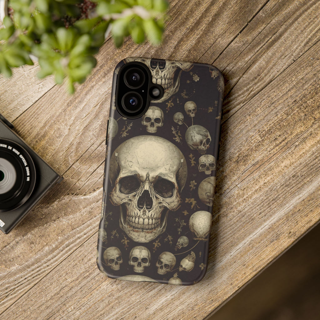 Skull Pattern Phone Case — Gothic Vintage Skull Design for iPhone