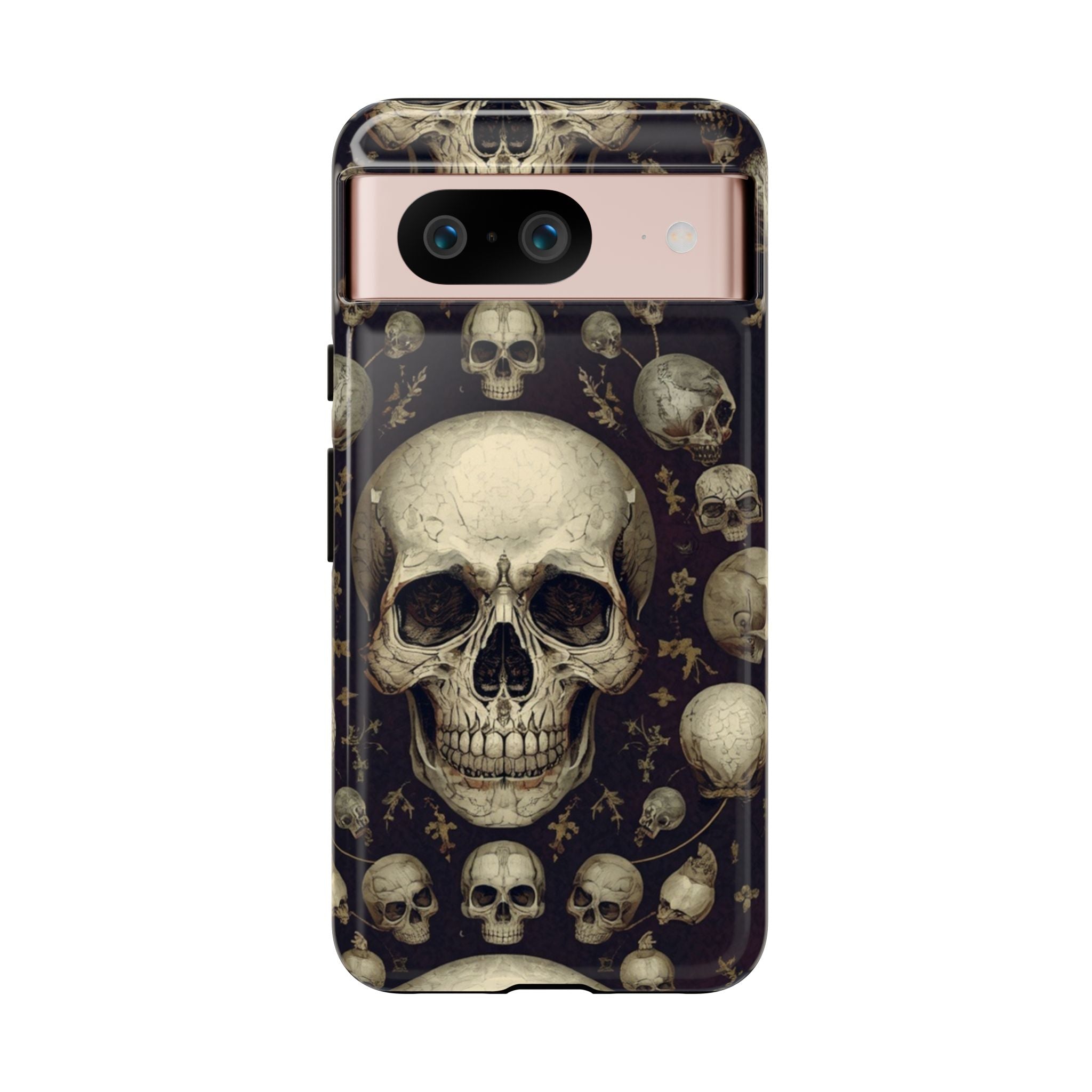 Skull Pattern Phone Case — Gothic Vintage Skull Design for iPhone