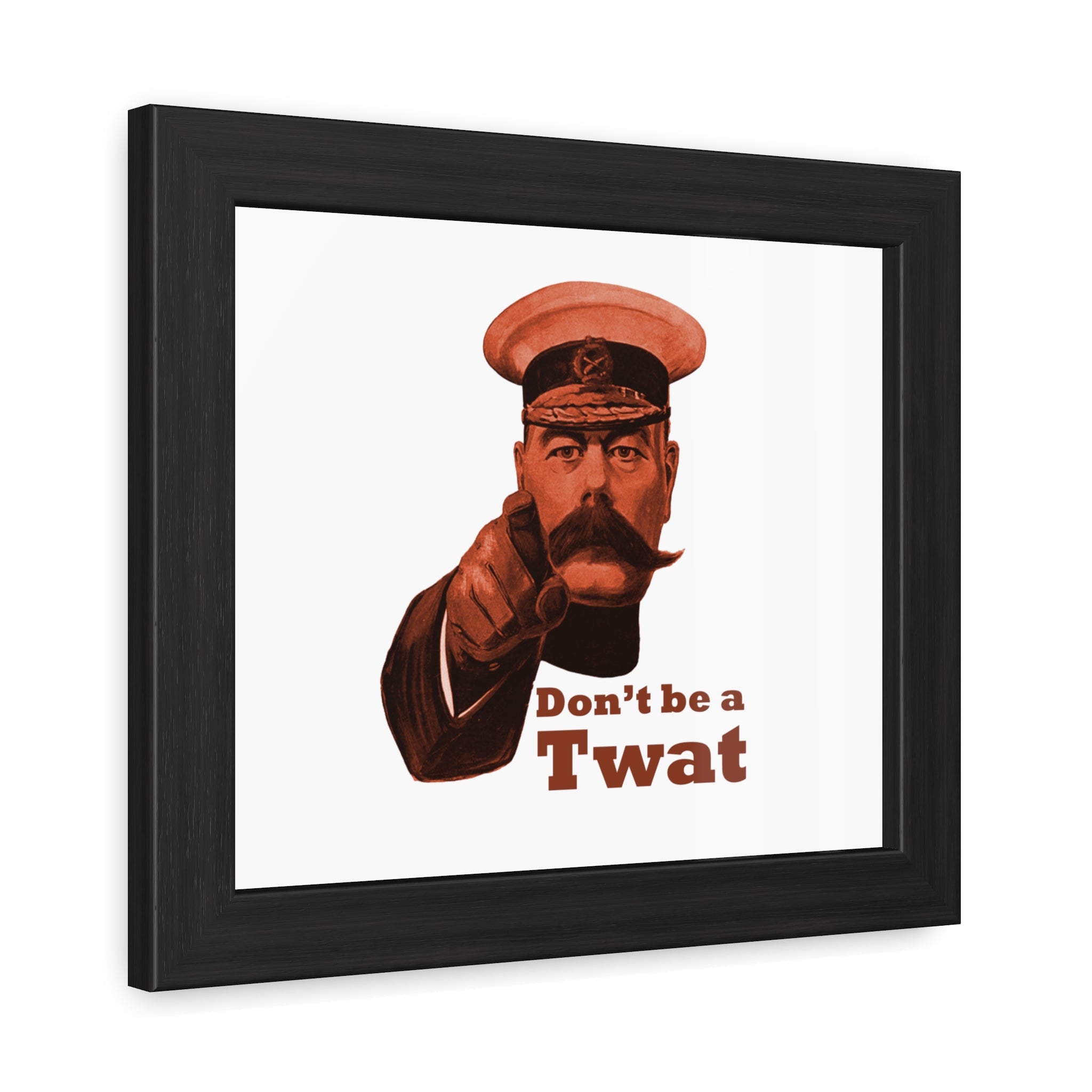 Framed Poster - Vintage 'Don't be a Twat' Humorous Wall Art