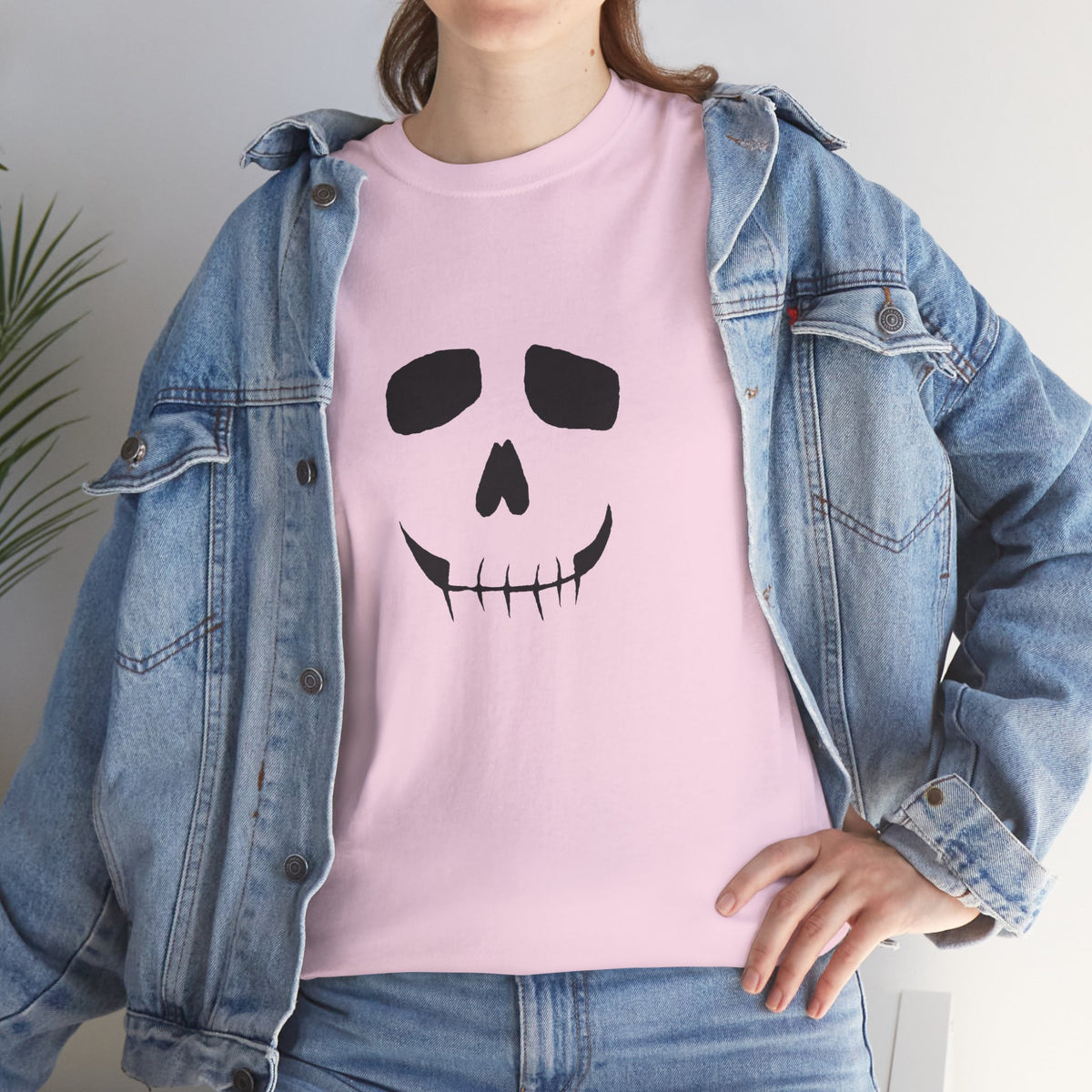 Skull Face Graphic Tee — Minimal Halloween Skull T-Shirt