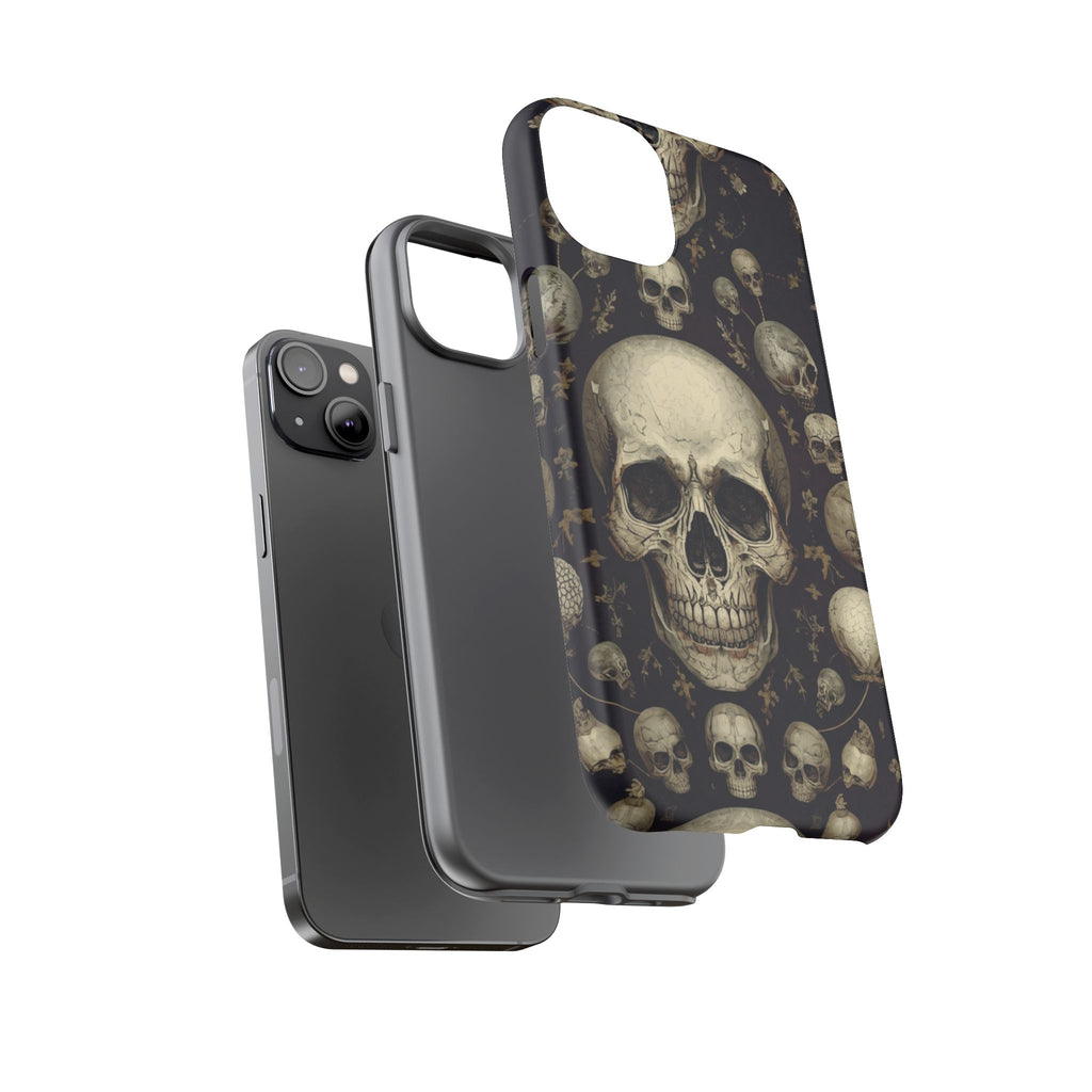 Skull Pattern Phone Case — Gothic Vintage Skull Design for iPhone