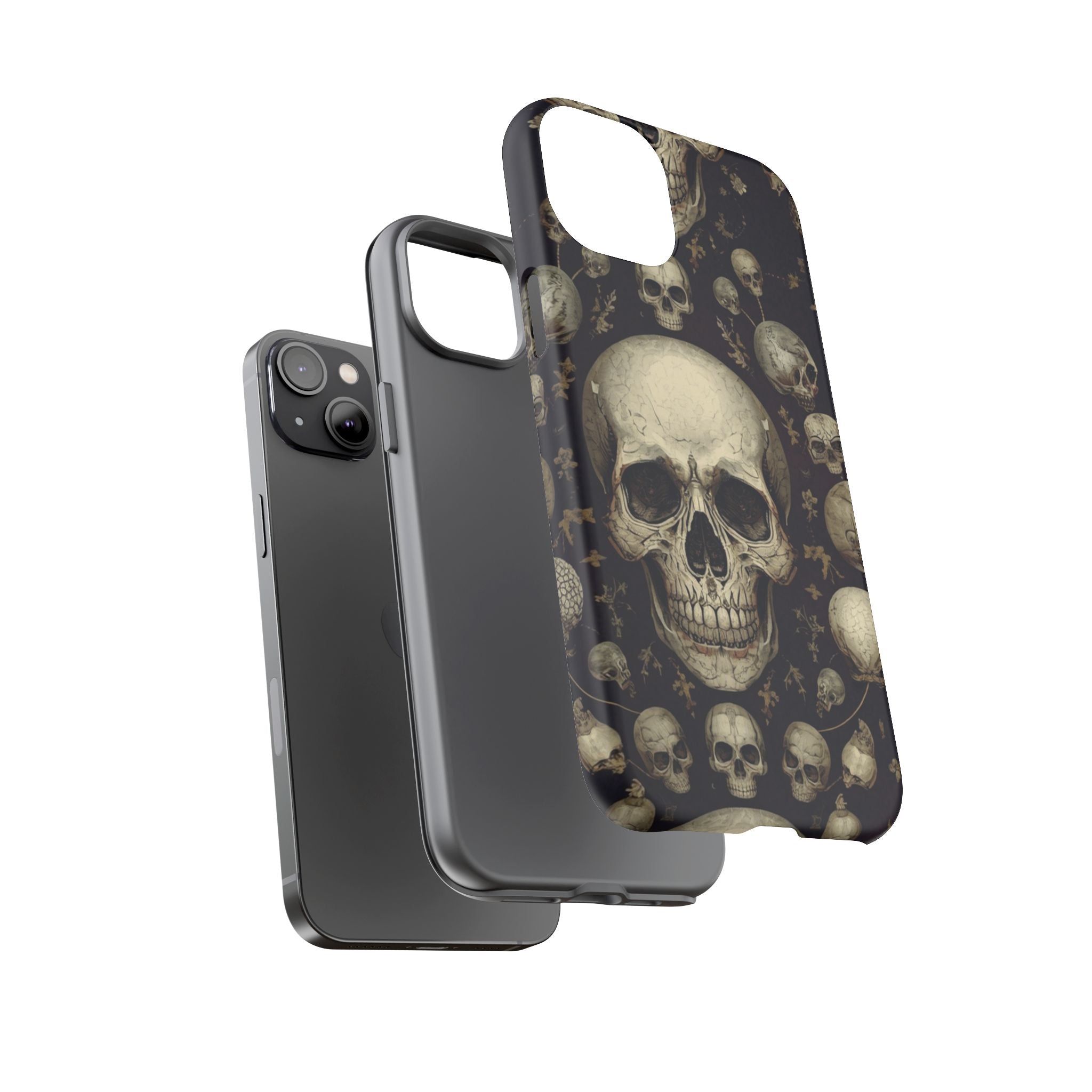 Skull Pattern Phone Case — Gothic Vintage Skull Design for iPhone