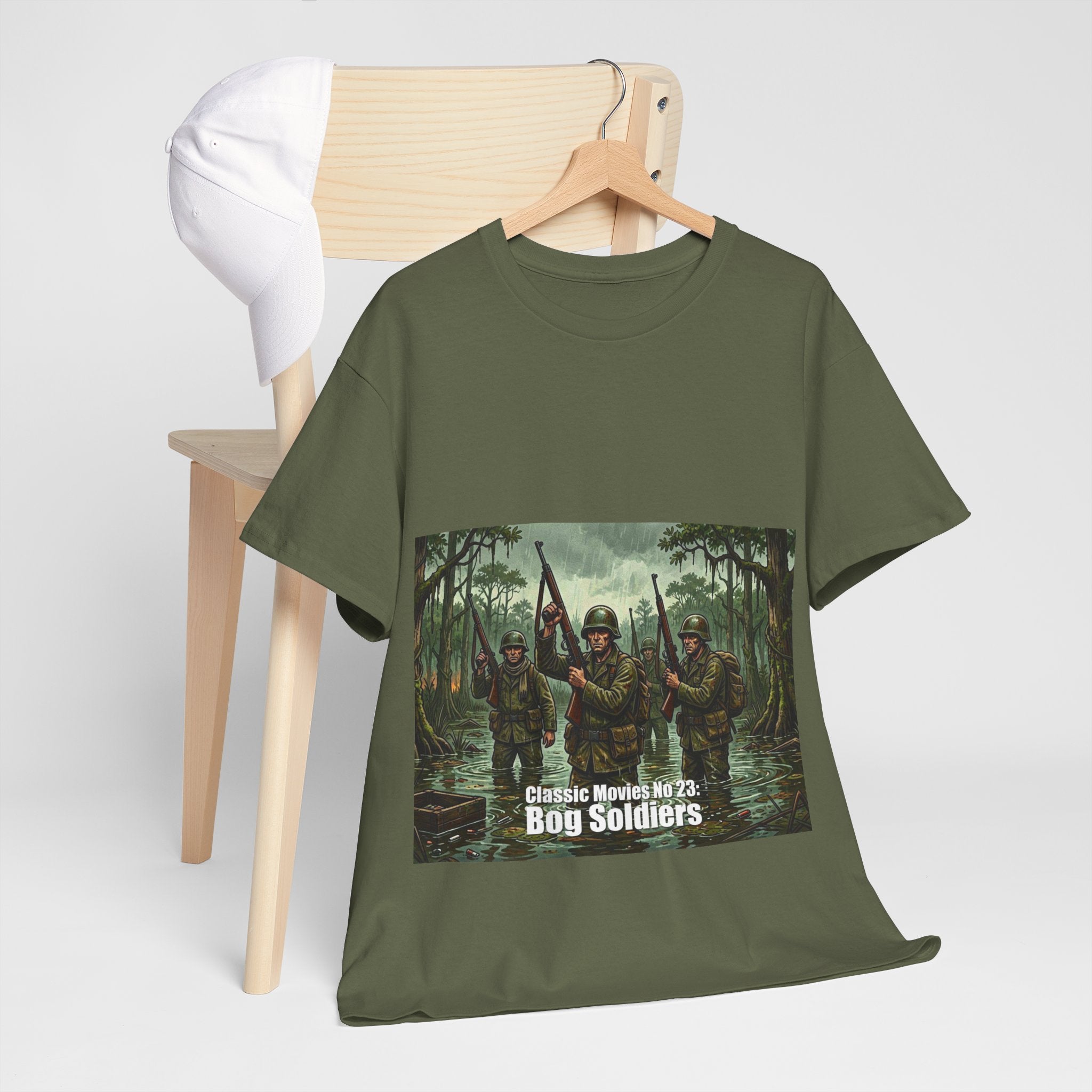 Classic Movies No 23 - Bog Soldiers T-Shirt — Parody Military Swamp Scene