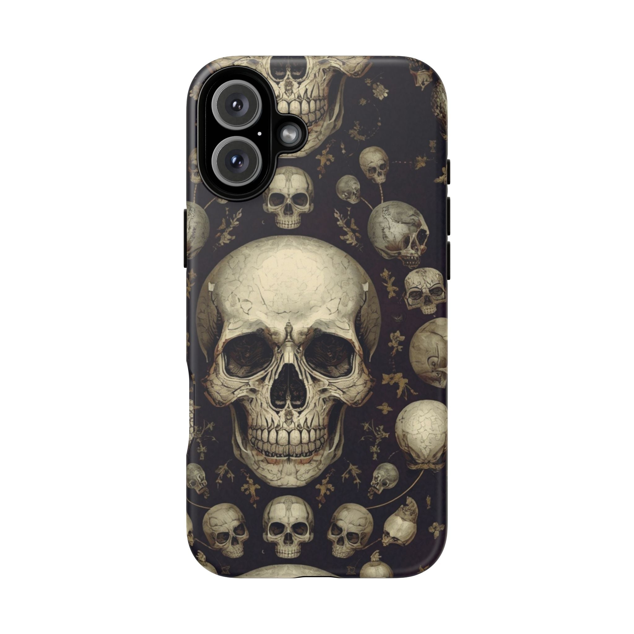 Skull Pattern Phone Case — Gothic Vintage Skull Design for iPhone