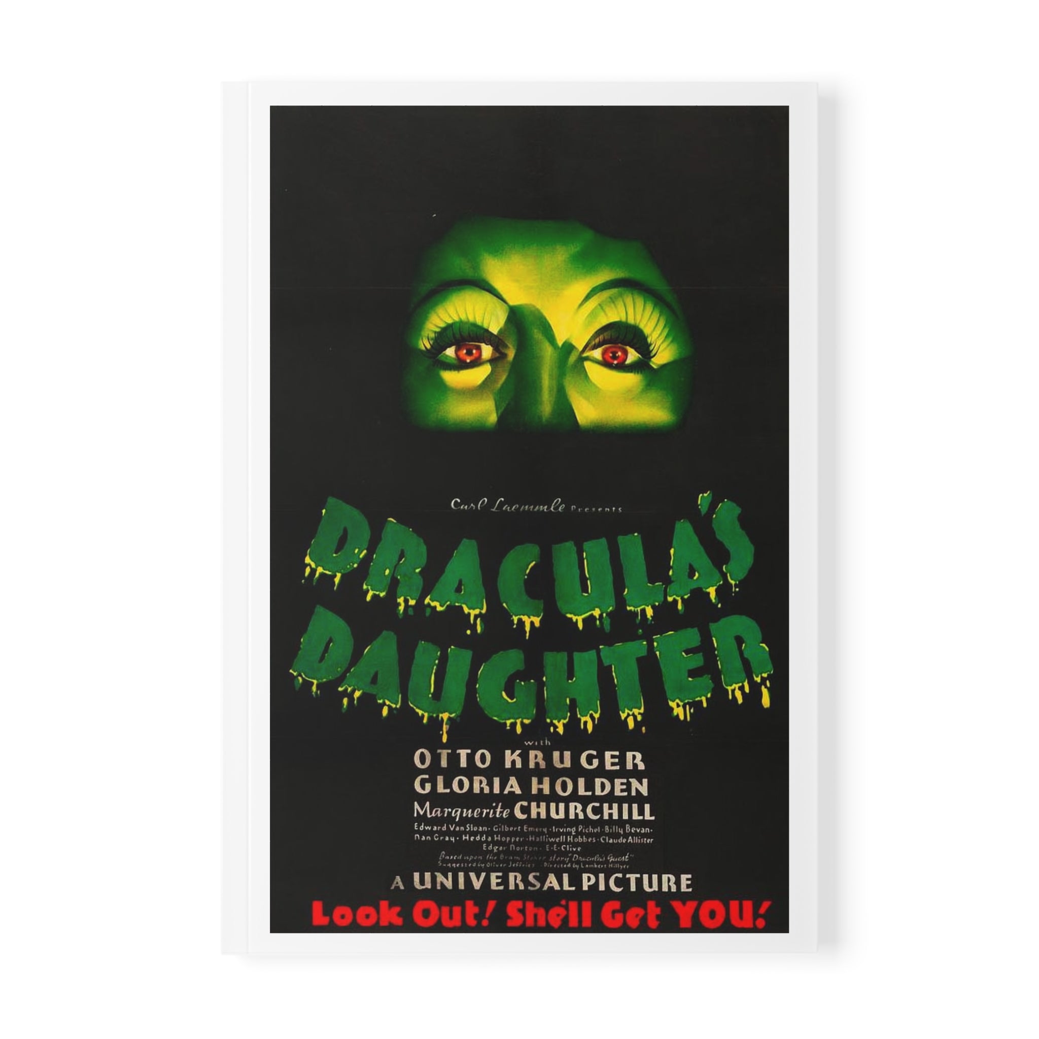 Dracula's Daughter A5 Softcover Notebook — Vintage Horror Movie Poster Journal
