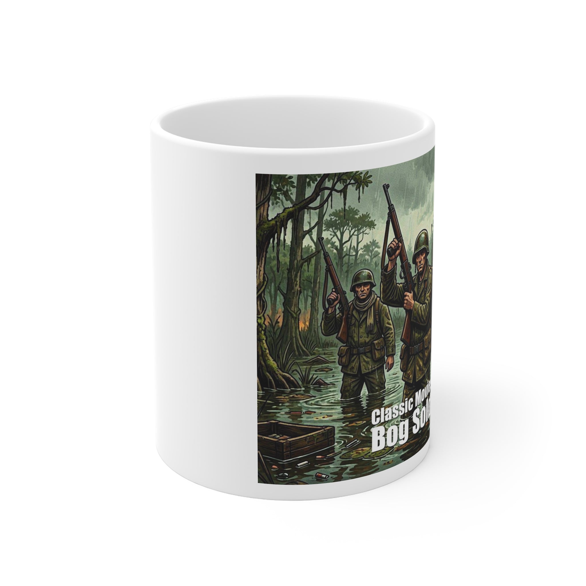 Classic Movies No 23 - Bog Soldiers Coffee Mug — Parody Military Swamp Scene