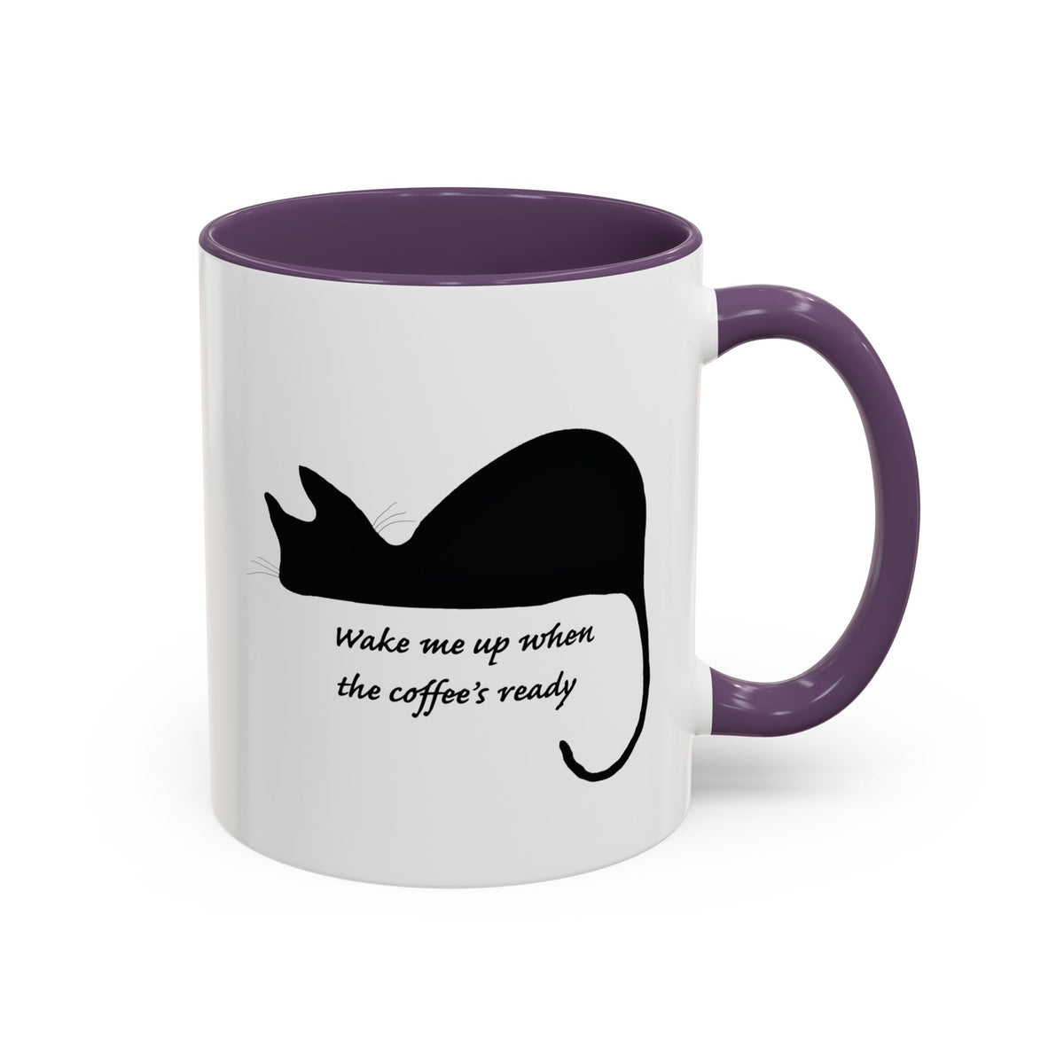 Coffee Mug — "Wake Me Up When The Coffee’s Ready" Cat Accent Mug (11/15oz)