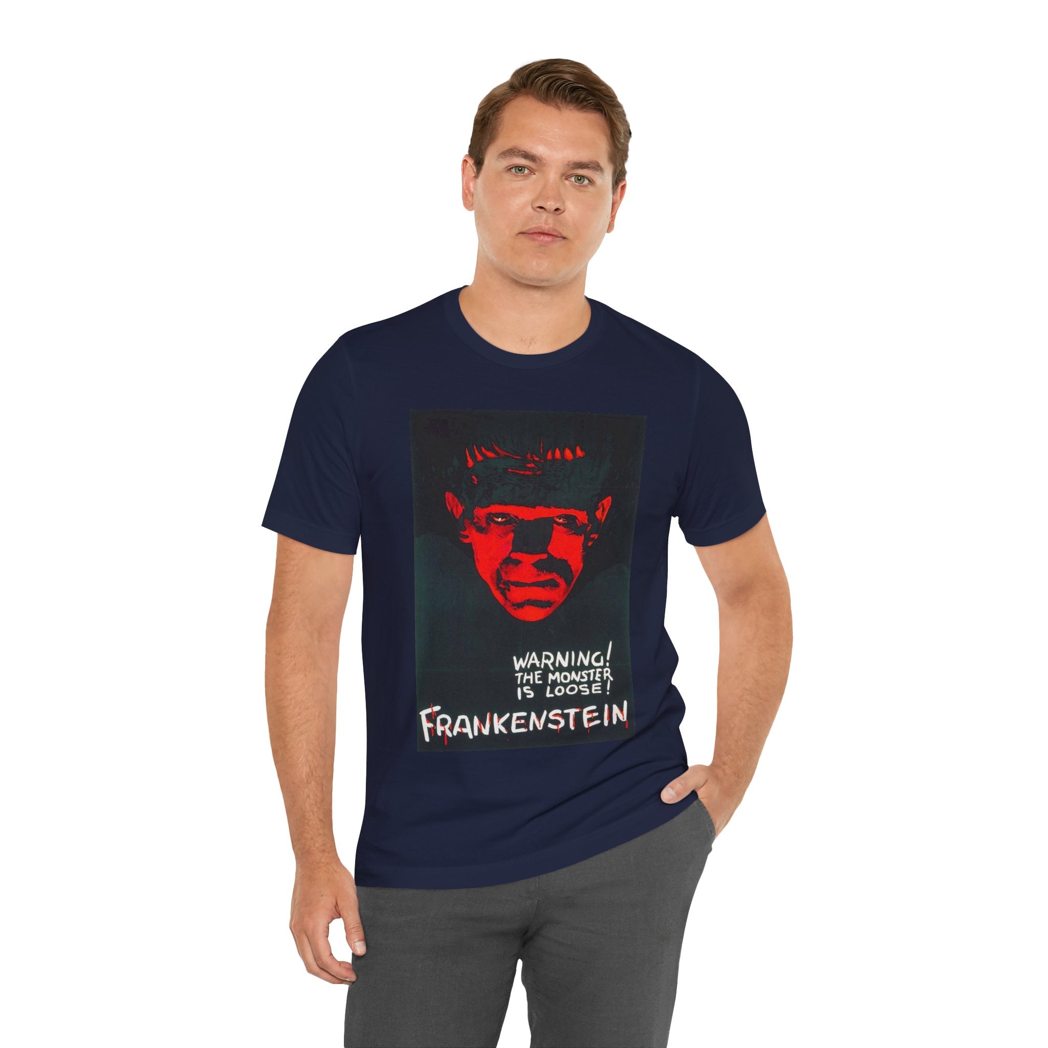 Red Frankenstein Poster T-Shirt | Horror Graphic Tee