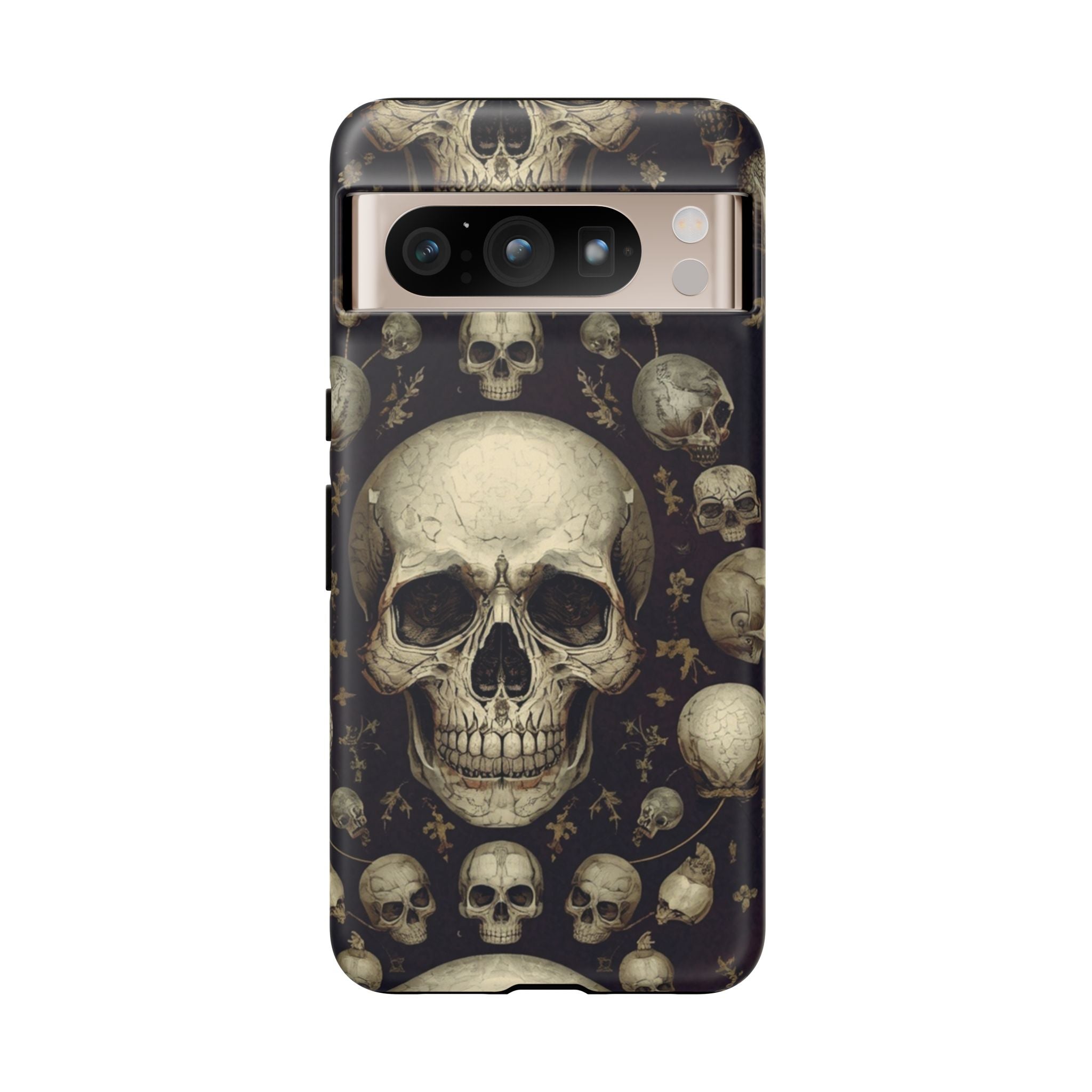 Skull Pattern Phone Case — Gothic Vintage Skull Design for iPhone