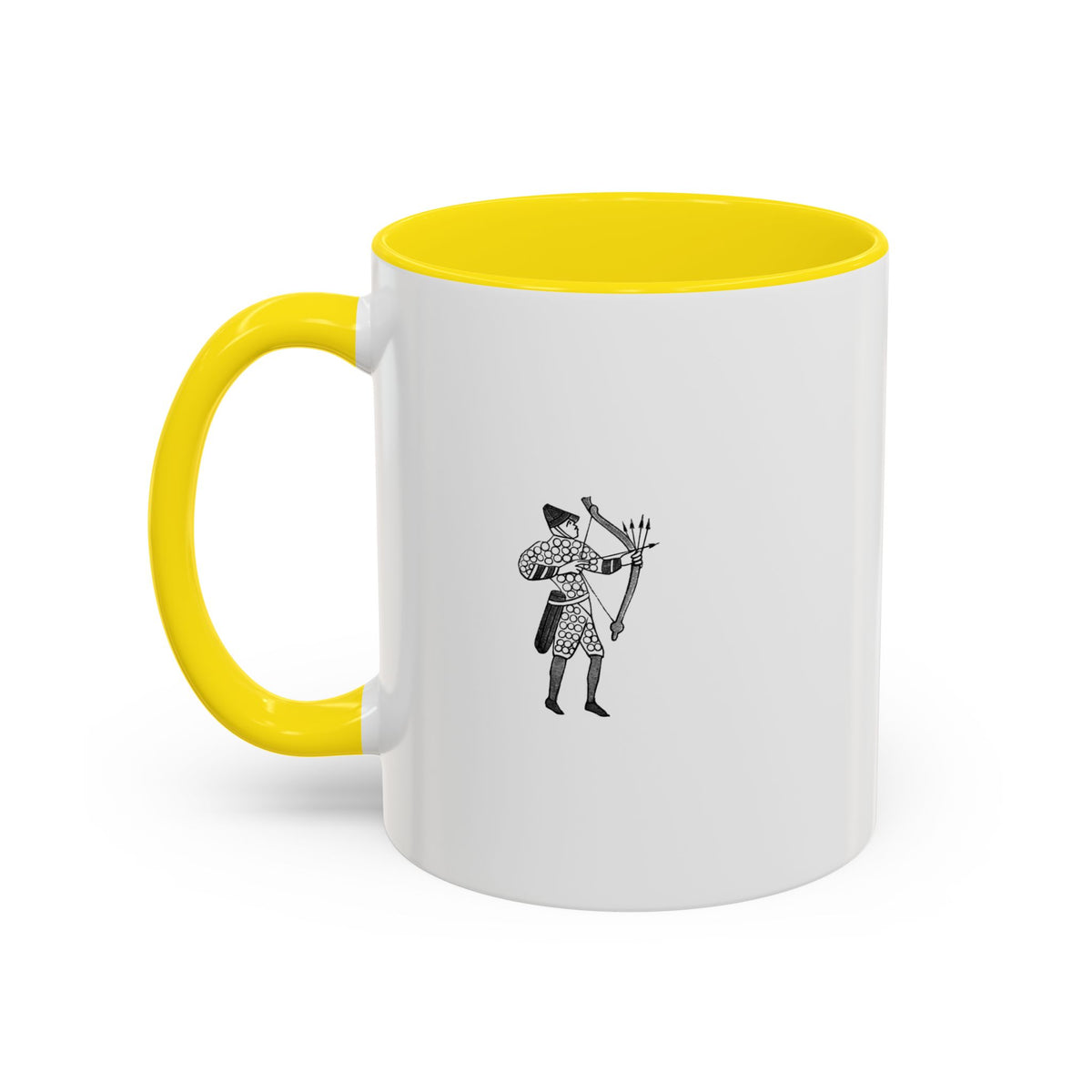 Famous Last Words Accent Coffee Mug — Medieval Archer Quote (11/15oz)