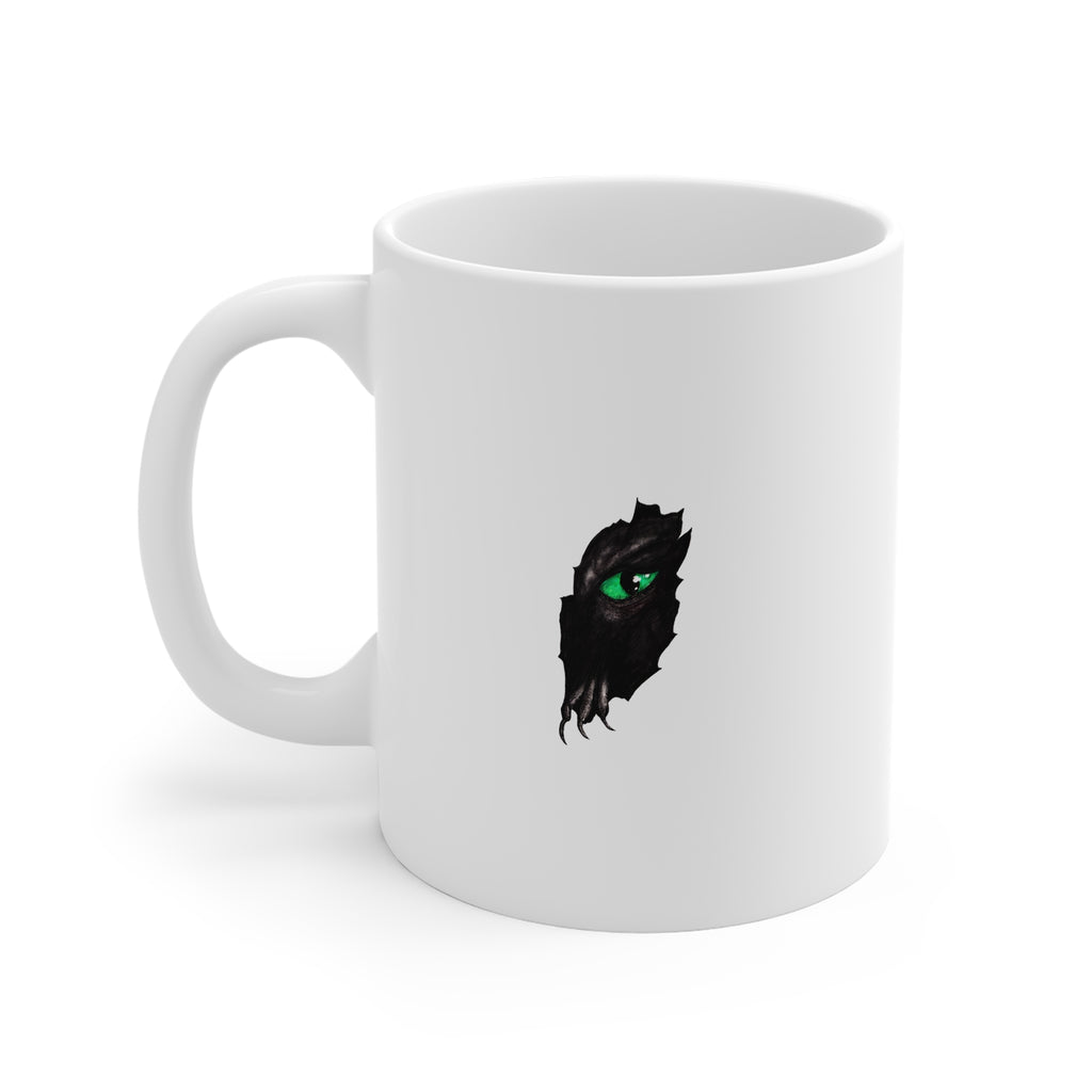 Green Dragon Eye and Claw mug | Ceramic Coffee Cup