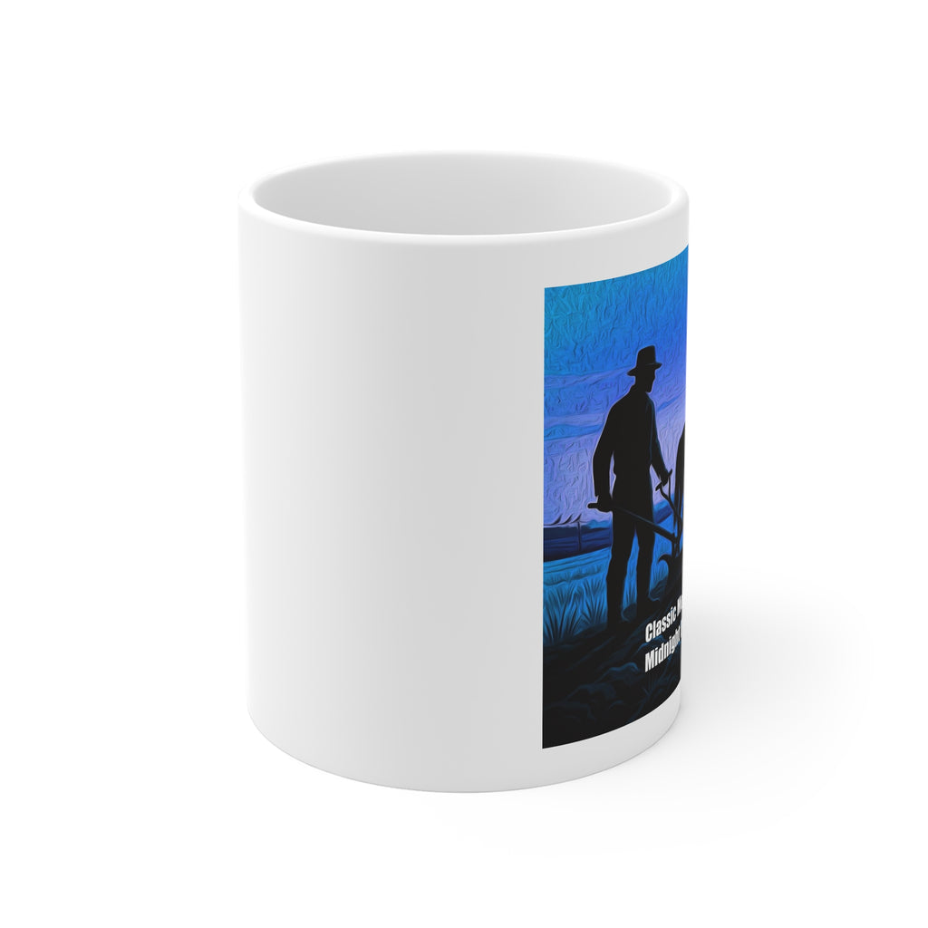 Classic Movies No 47 - Midnight Ploughboy Silhouette | Sunset Scene 11oz Coffee Mug