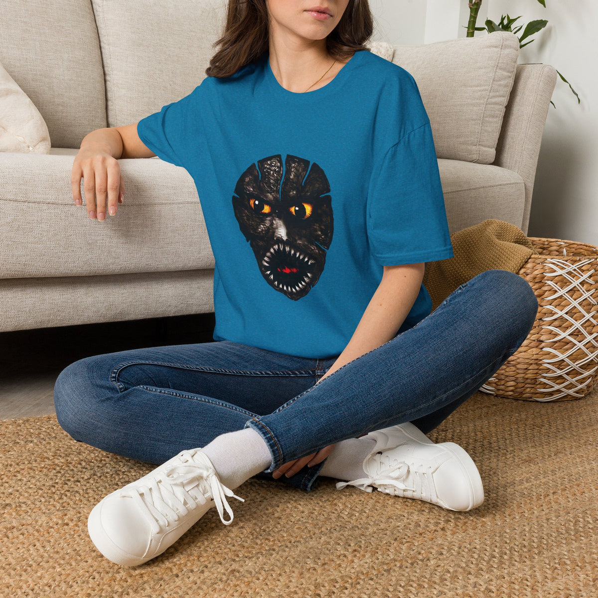 Cracked Face Orange-Eyed Freak T-Shirt — Fierce Graphic Tee