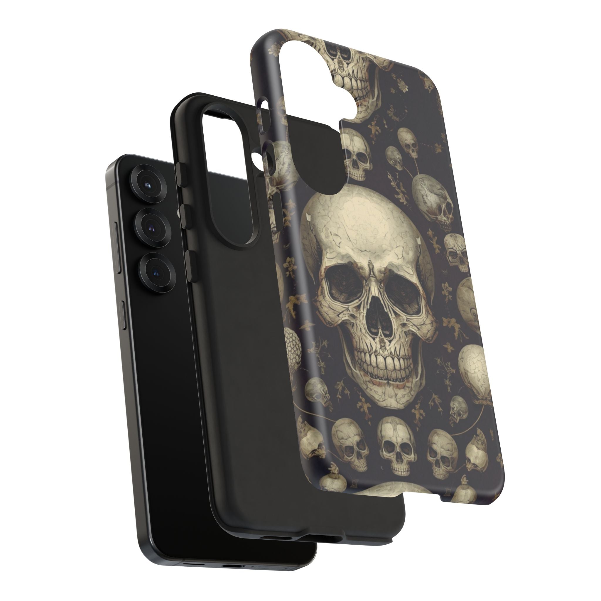 Skull Pattern Phone Case — Gothic Vintage Skull Design for iPhone