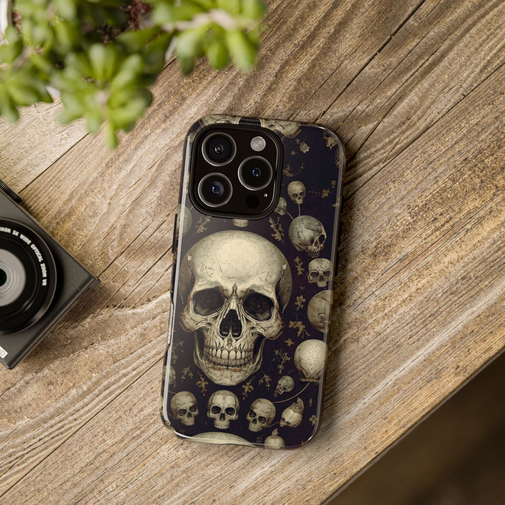 Skull Pattern Phone Case — Gothic Vintage Skull Design for iPhone