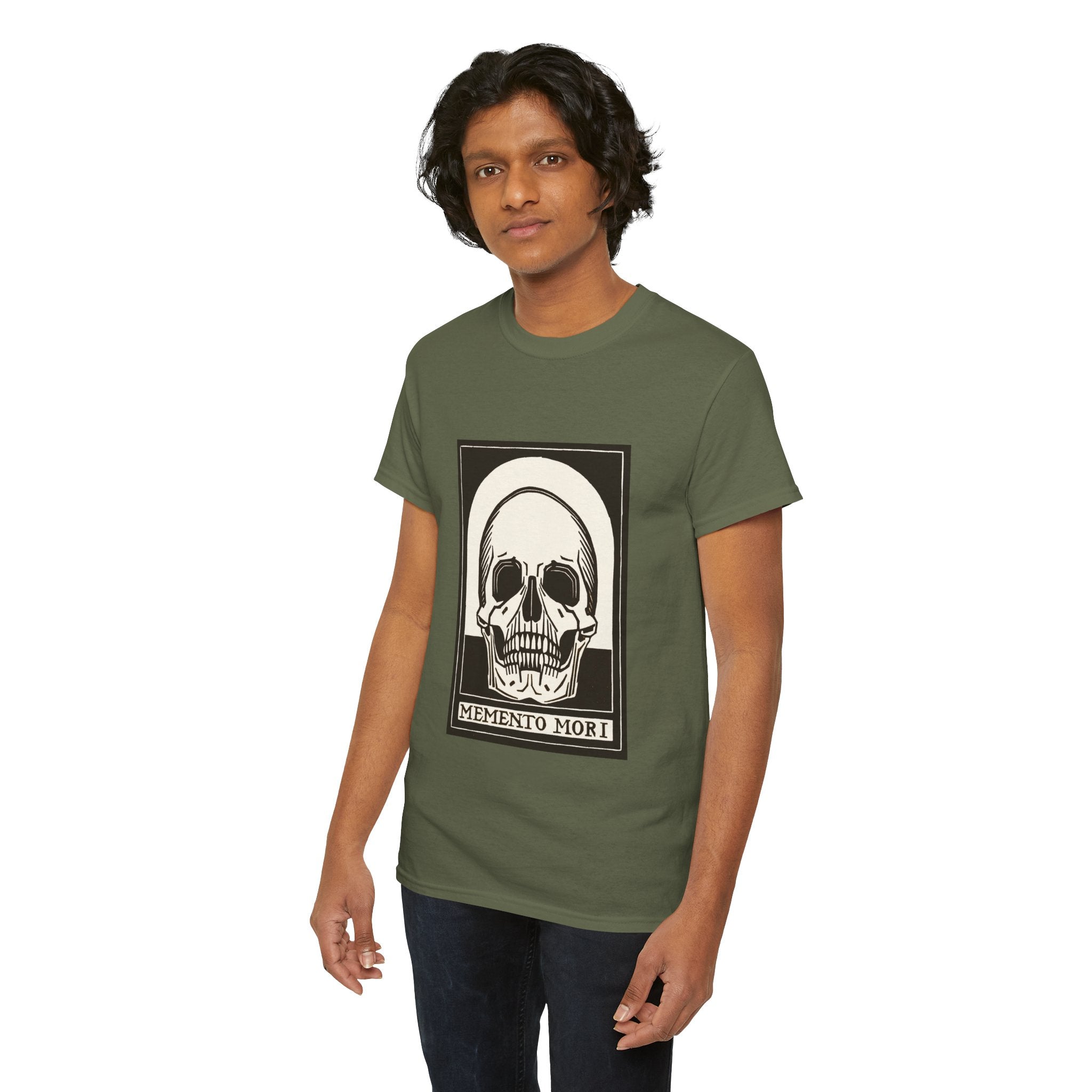 Memento Mori Skull Tee — Gothic Vintage Skull Graphic T-Shirt